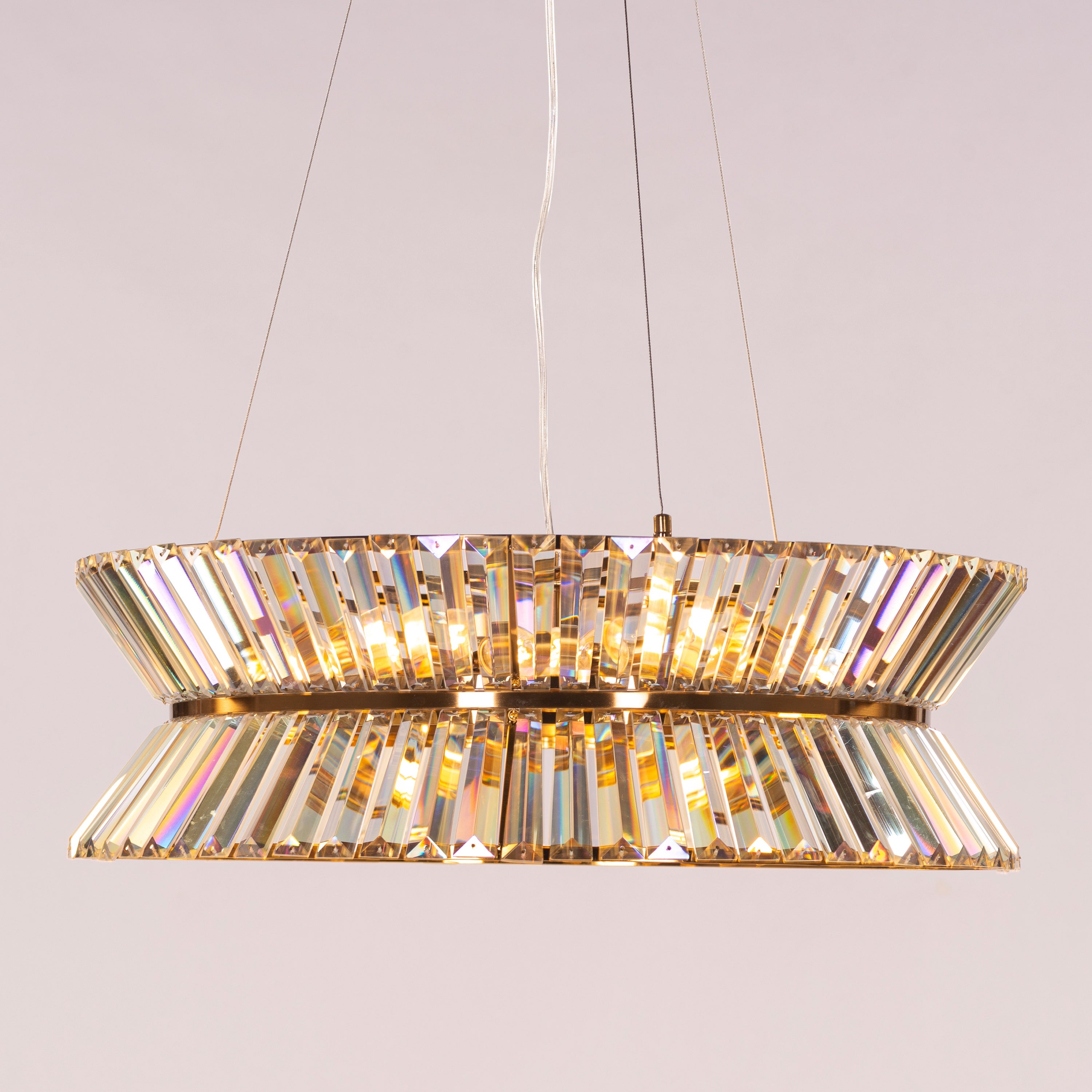 Radiance Ring (Gold) Glass Crystal Chandelier