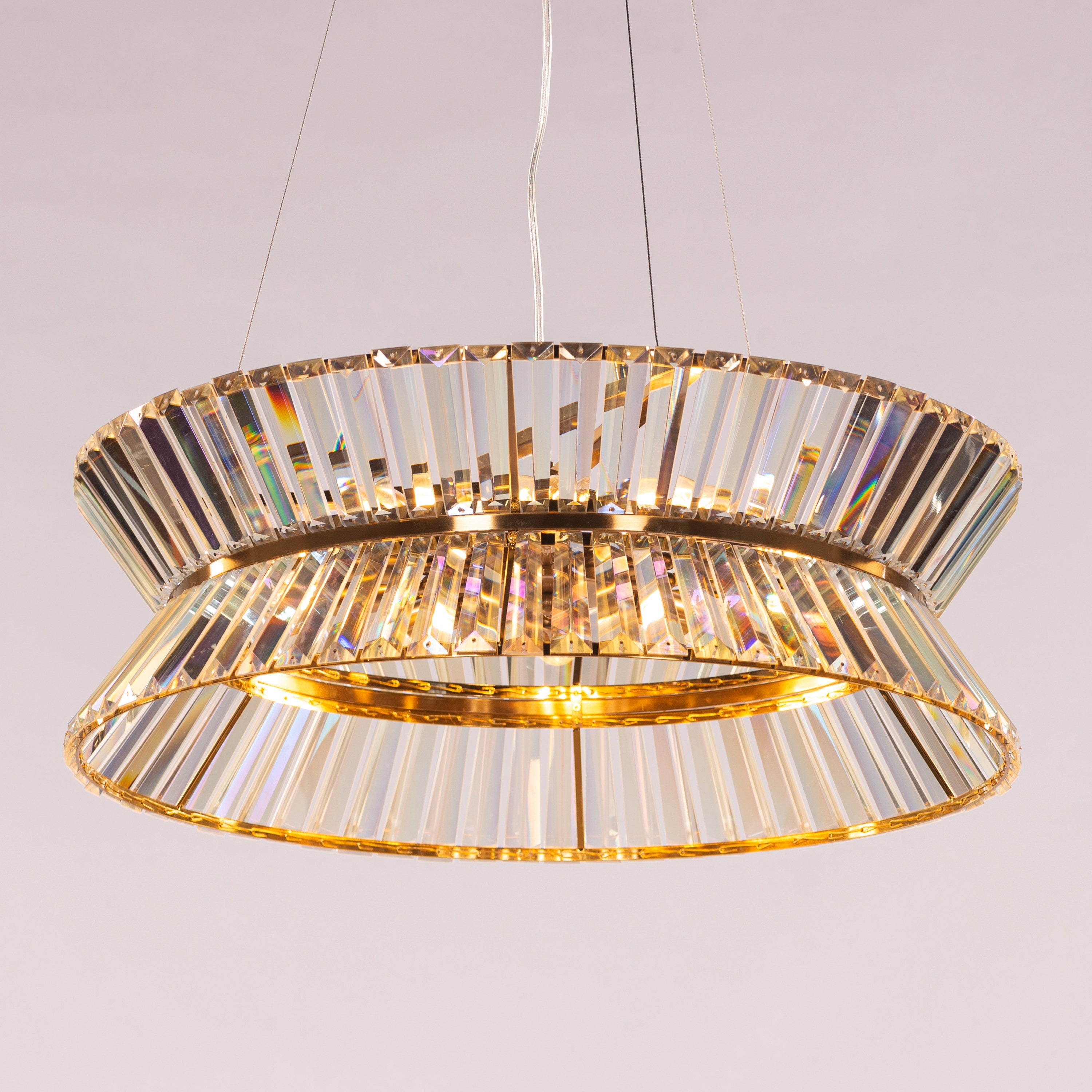 Radiance Ring (Gold) Glass Crystal Chandelier