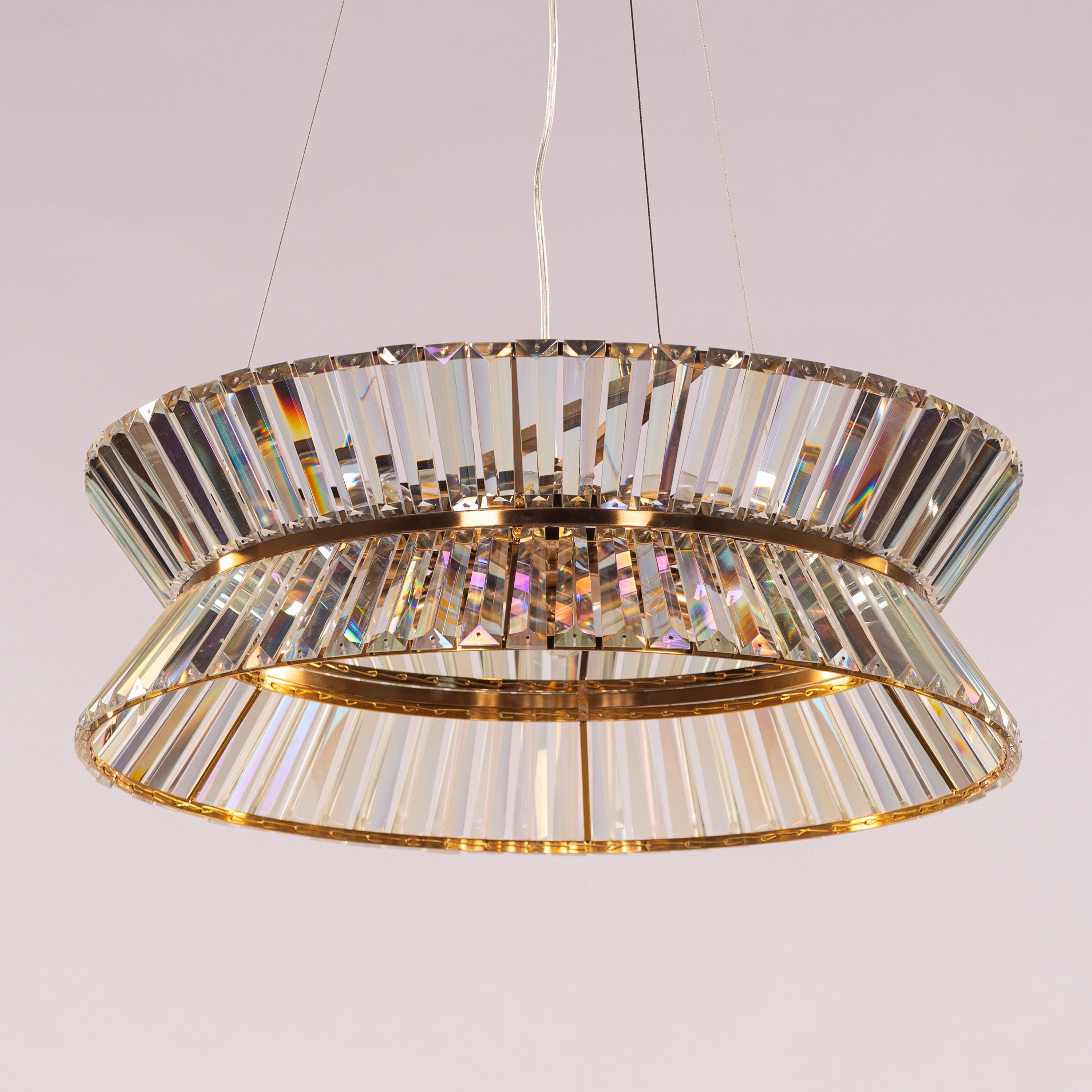 Radiance Ring (Gold) Glass Crystal Chandelier