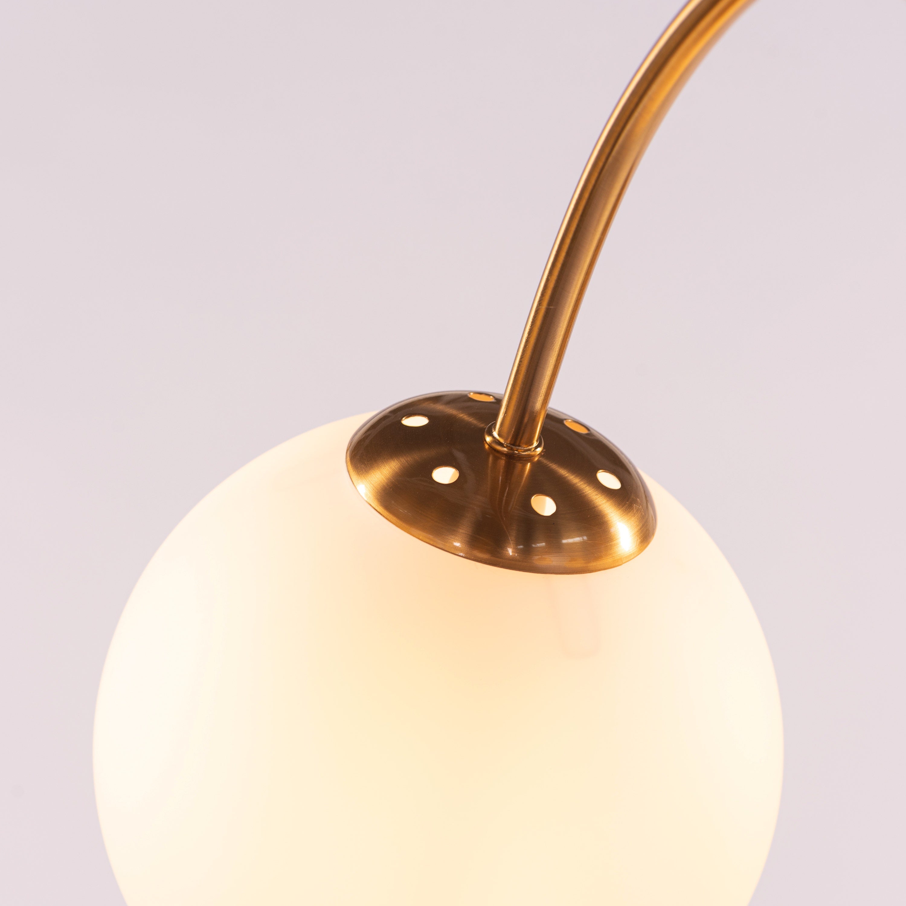 Golden Silhouette (Gold, White) Frosted Glass Chandelier