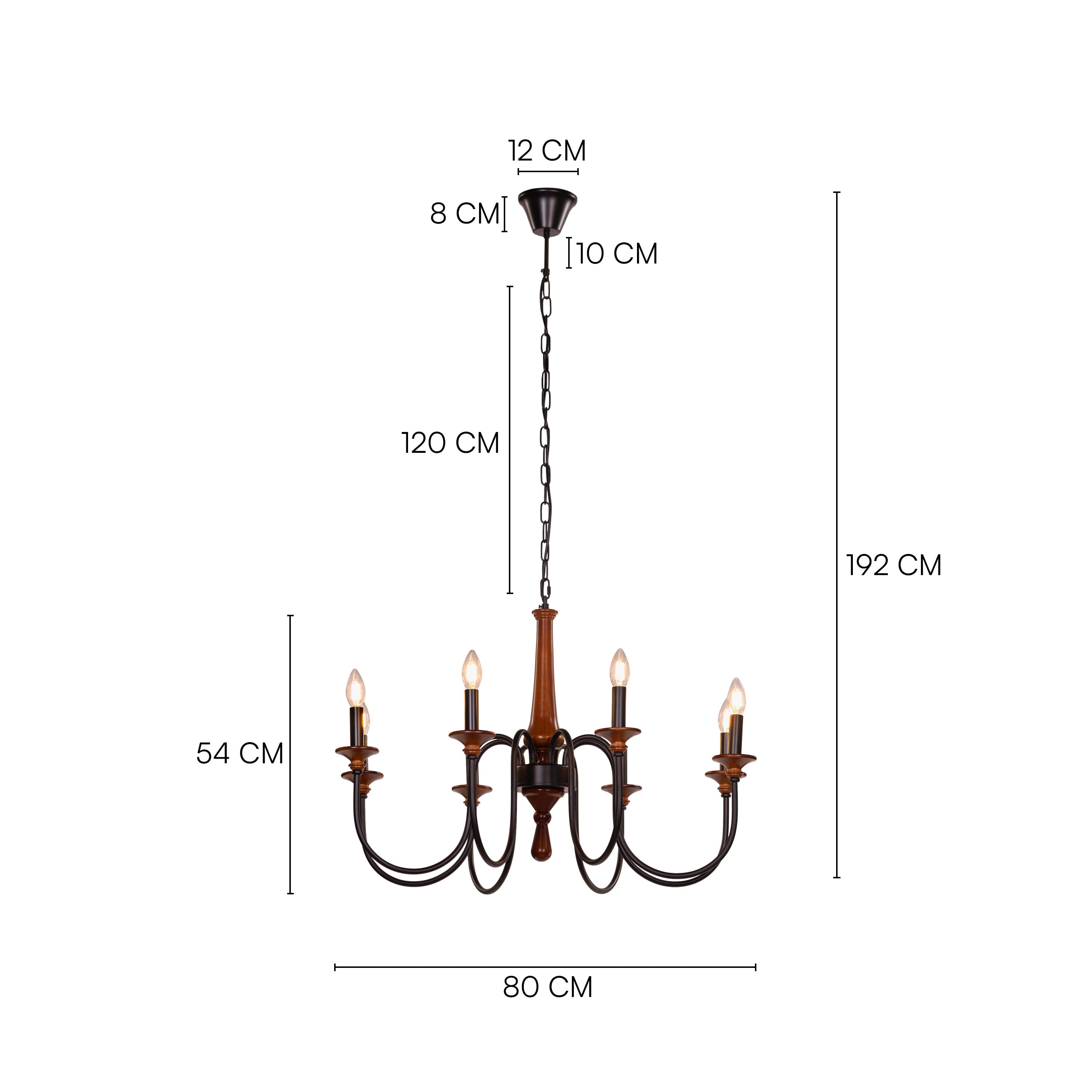 King's Way (Large, Brown) Wooden Chandelier