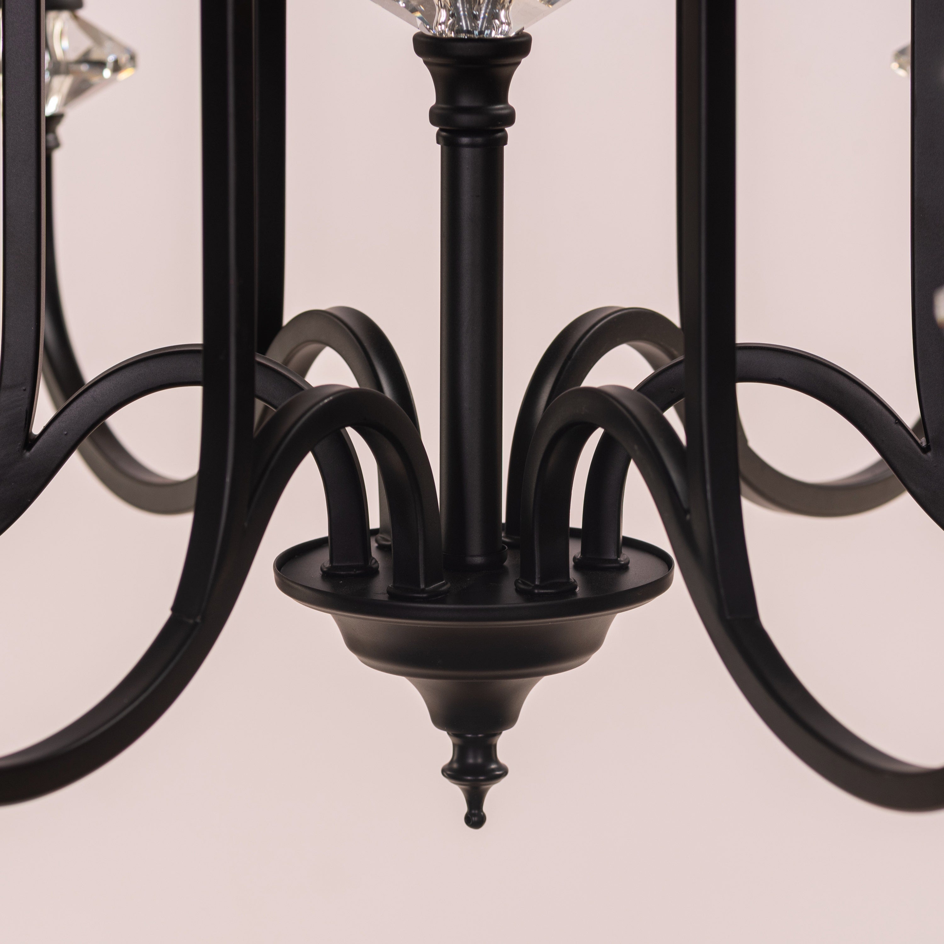 Prone To Cling (Black) Crystal Chandelier