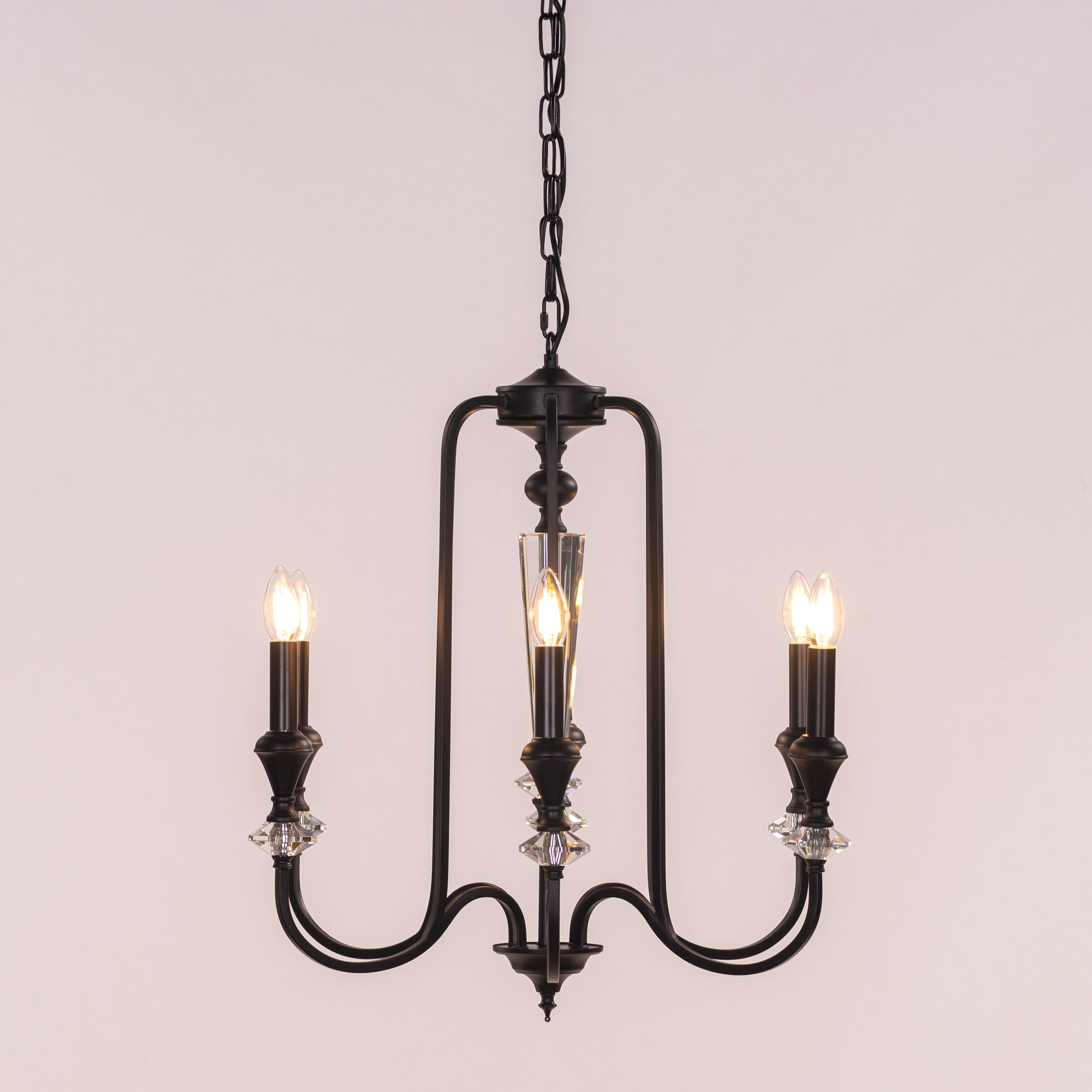 Prone To Cling (Black) Crystal Chandelier