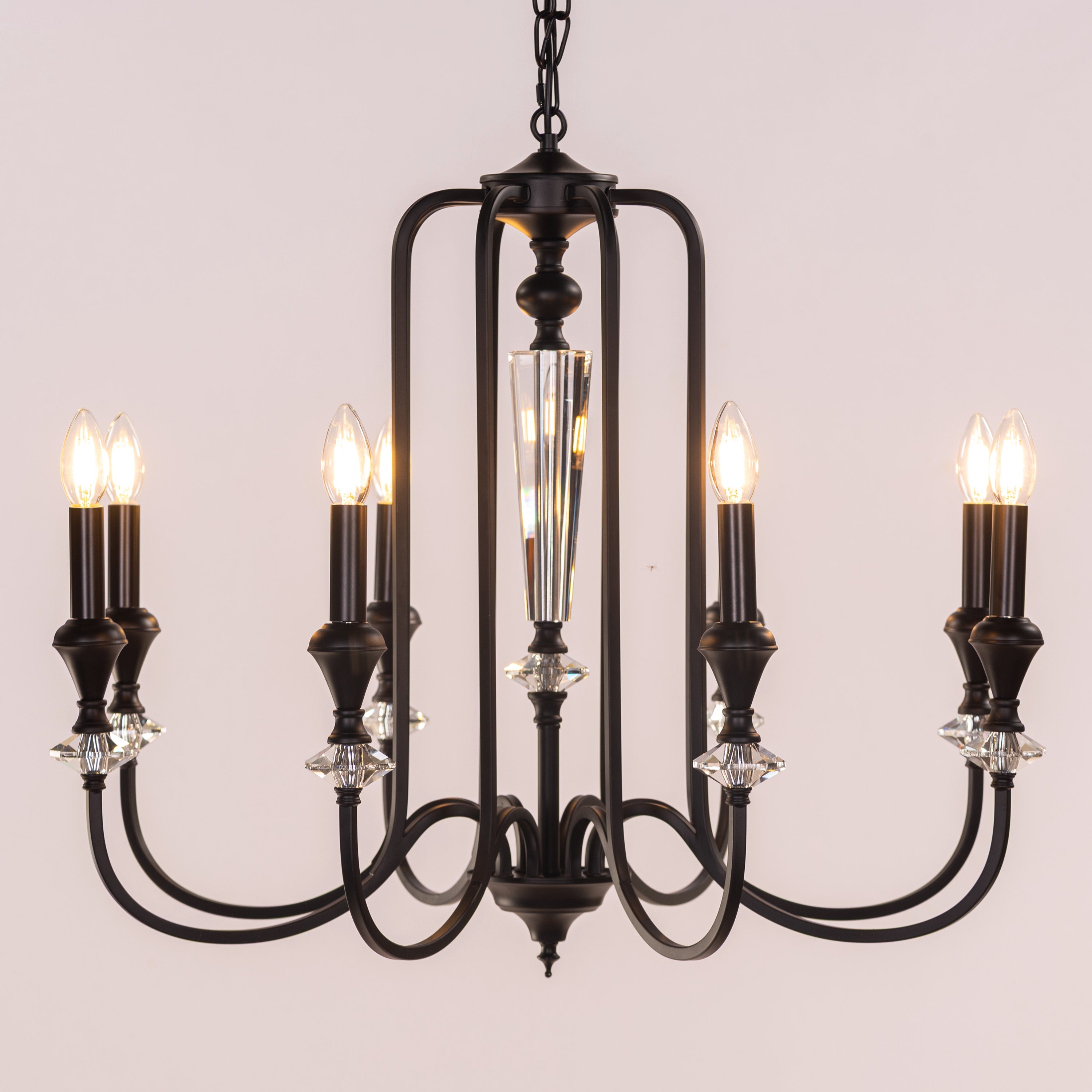 Prone To Cling Petite (Large, Black) Crystal Chandelier