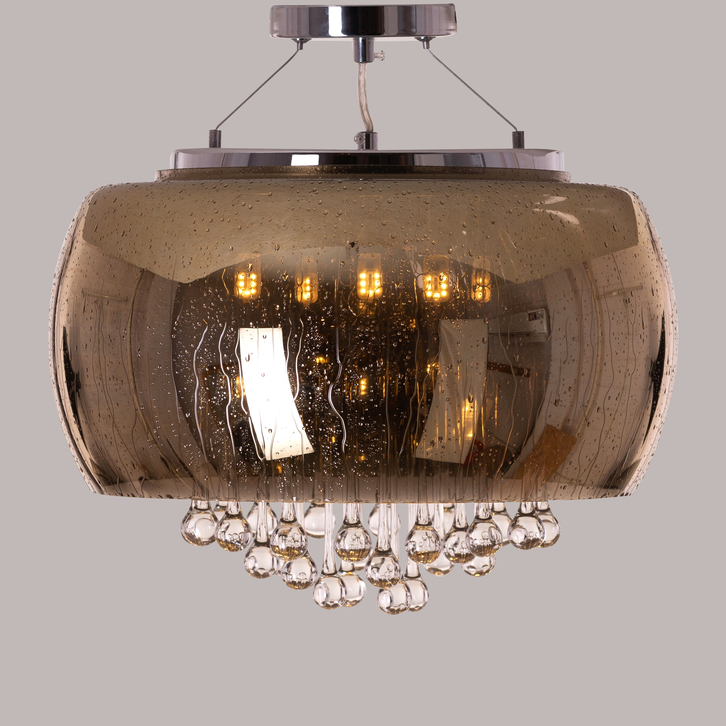 Enchanted (40 cm, Gold, Waterdrop Mirror Finish) Crystal Chandelier