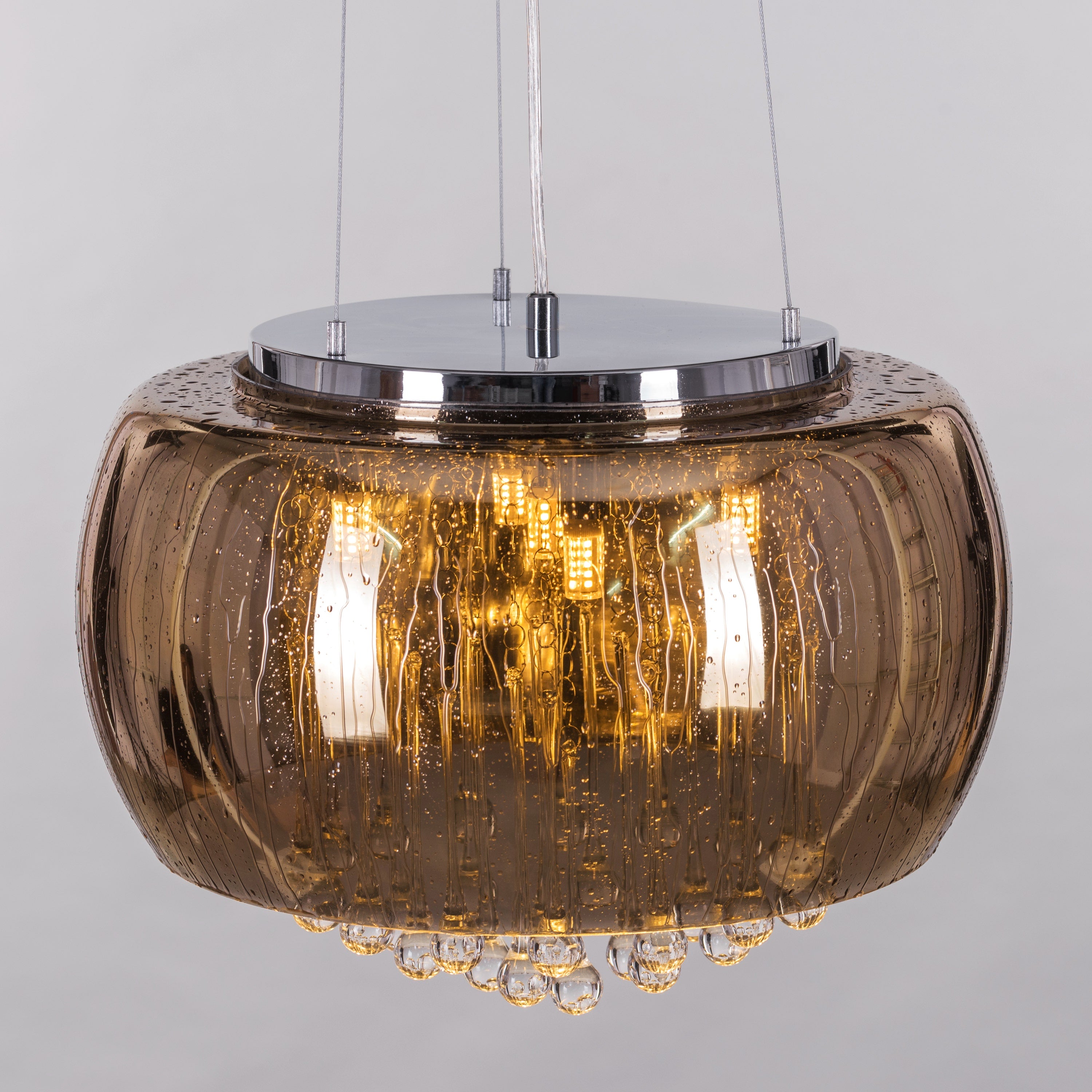 Enchanted (40 cm, Gold, Waterdrop Mirror Finish) Crystal Chandelier