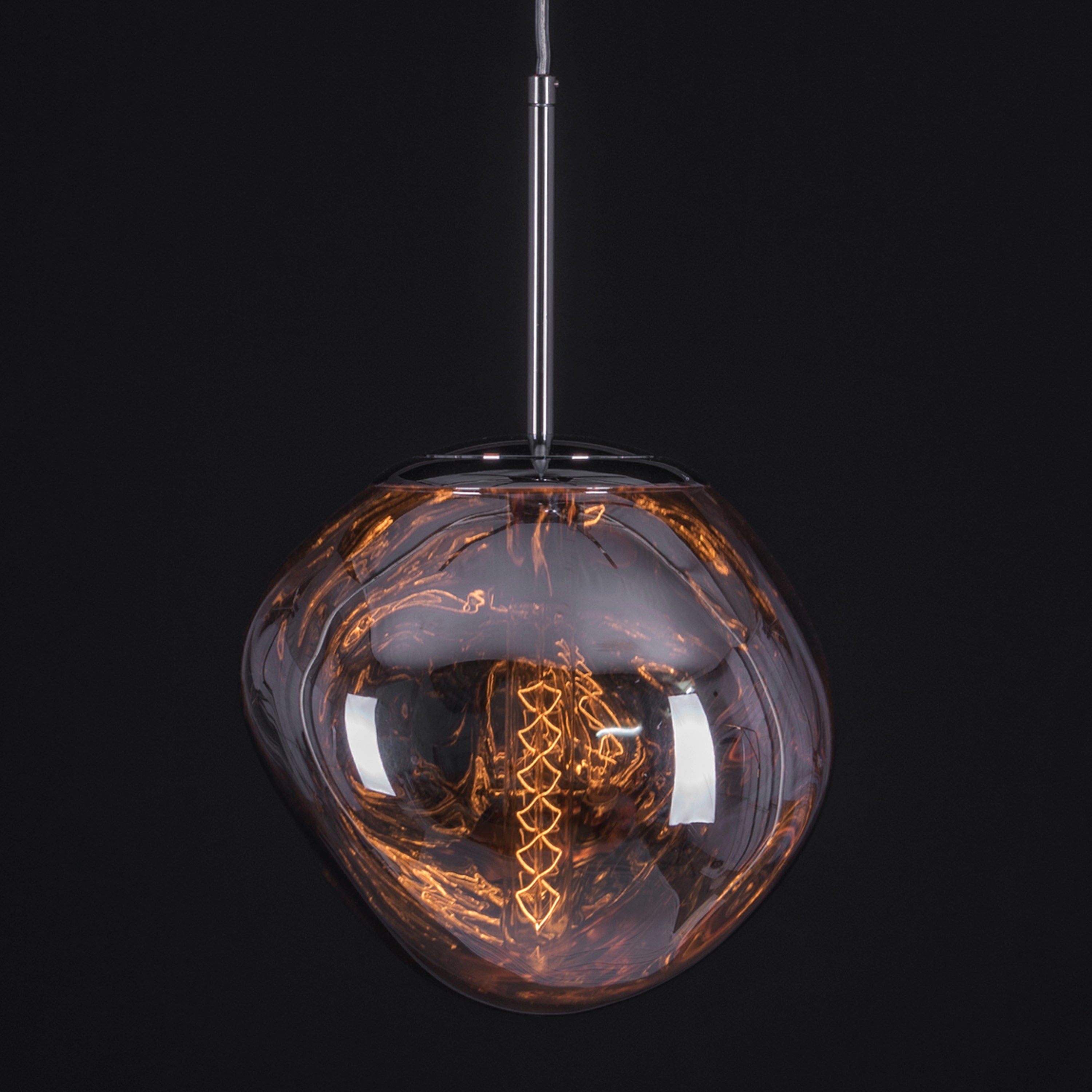 Ongoing Love (Small, Chrome, Smokey Grey) Glass Pendant Light