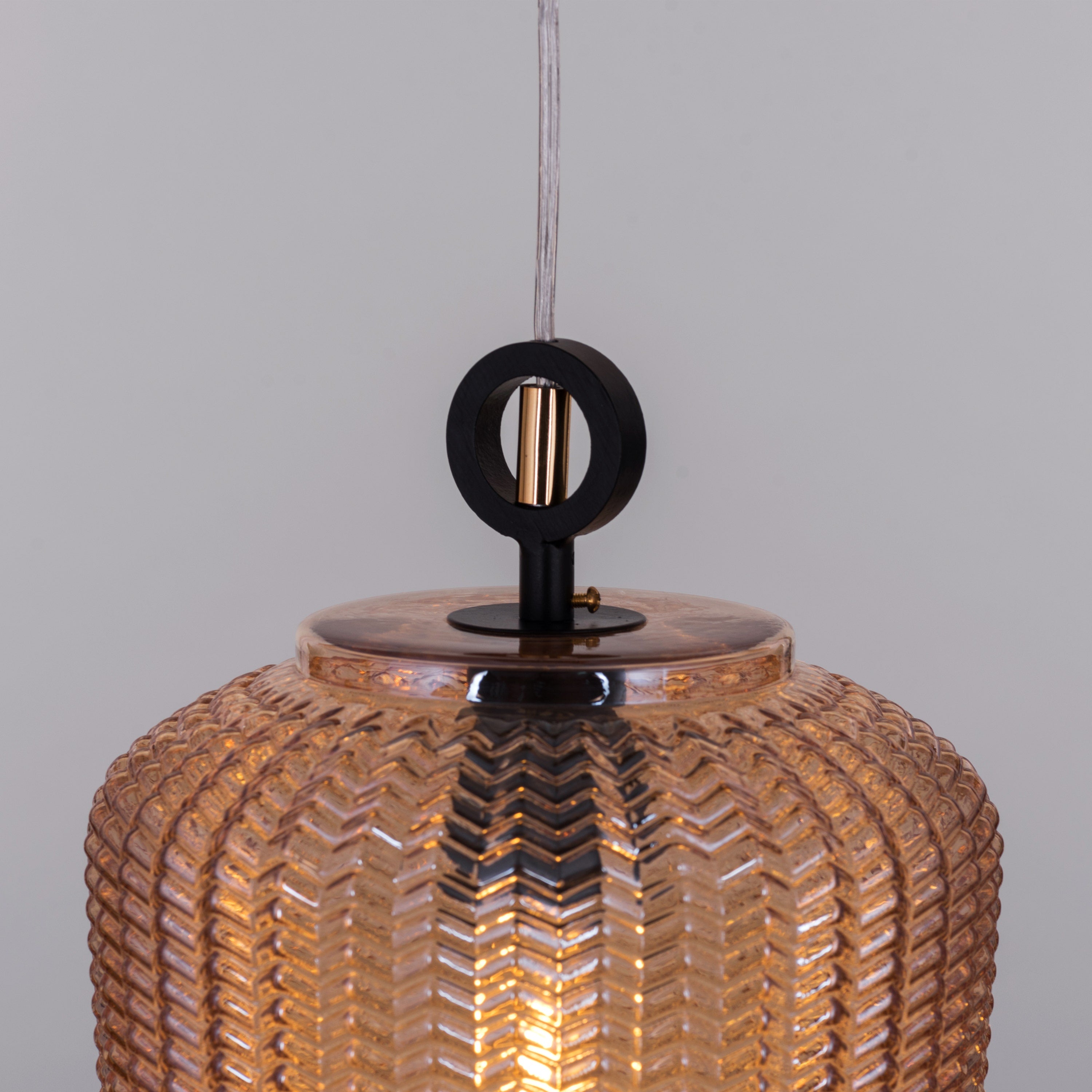 Forget Me Not (Amber) Textured Glass Pendant Light