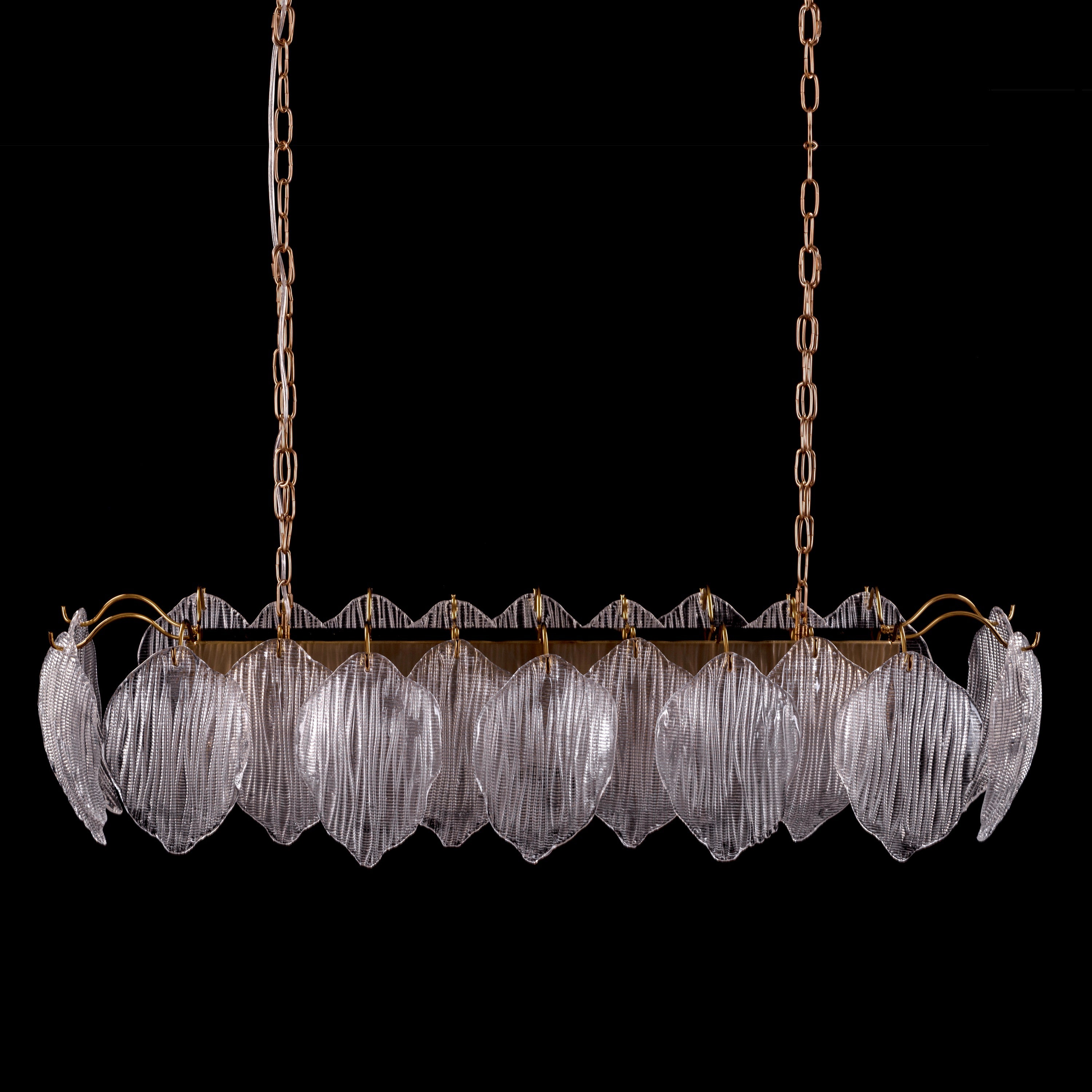 Snow Angel (Large, Gold) Glass Chandelier