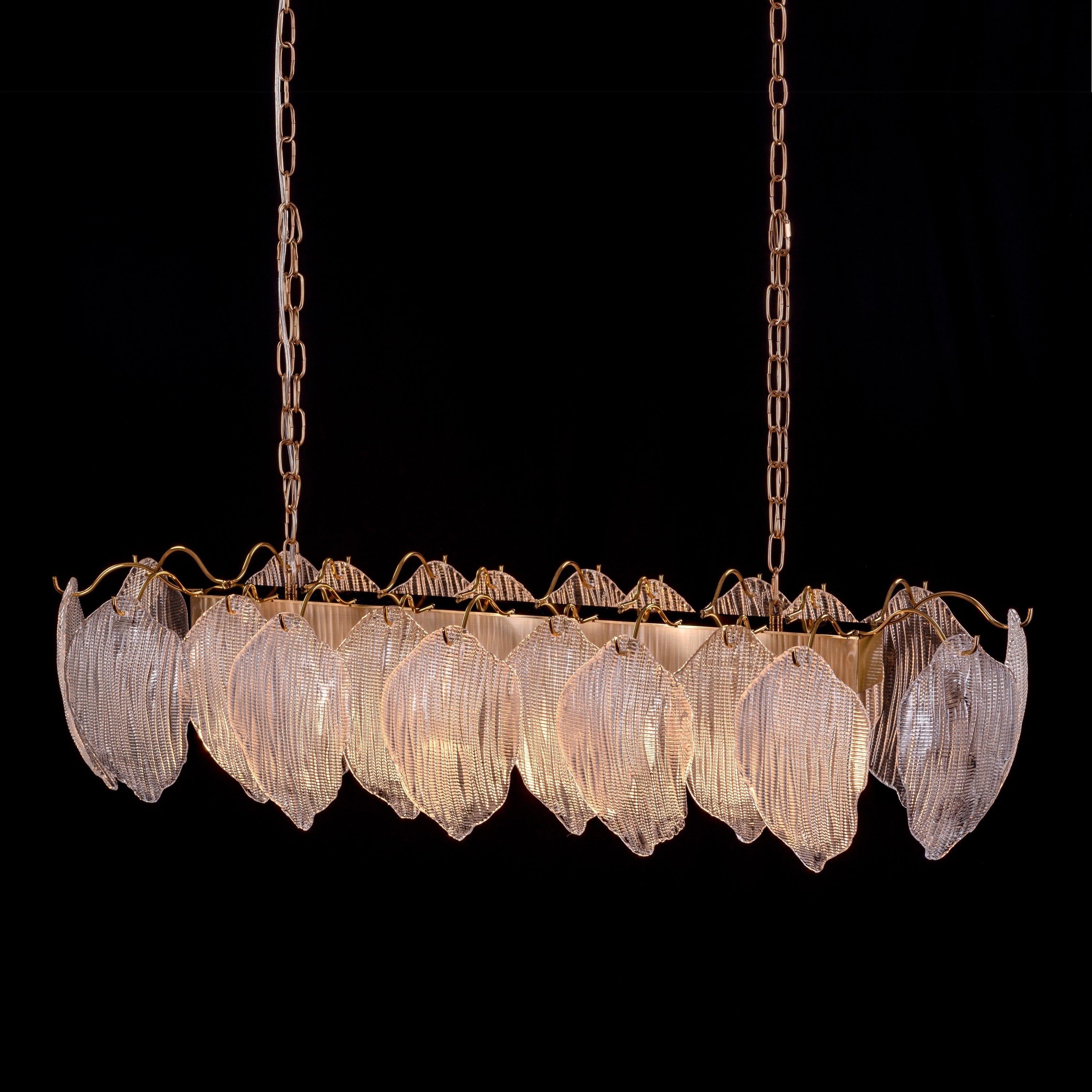 Snow Angel (Large, Gold) Glass Chandelier