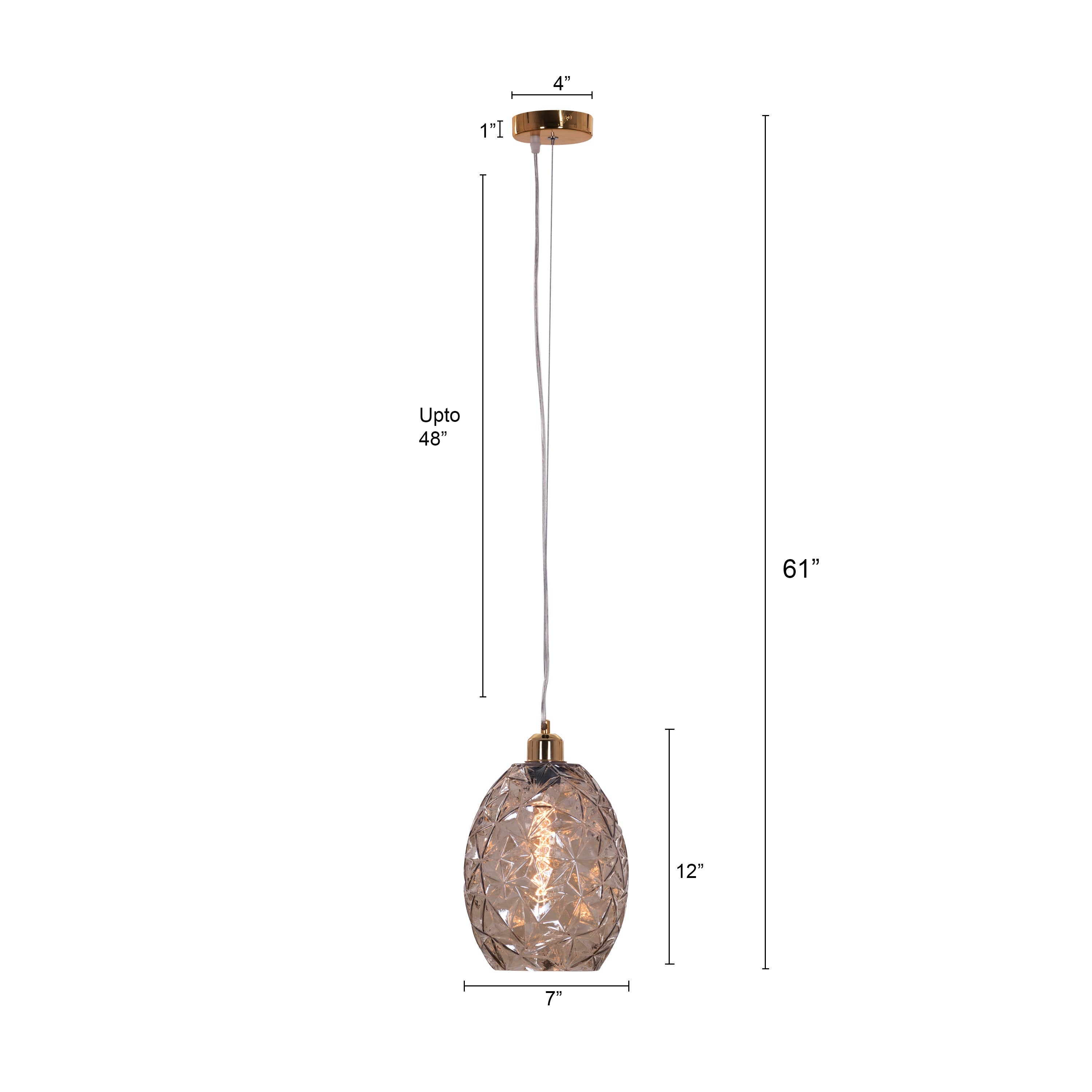 Second Glance (Amber) Glass Pendant Light