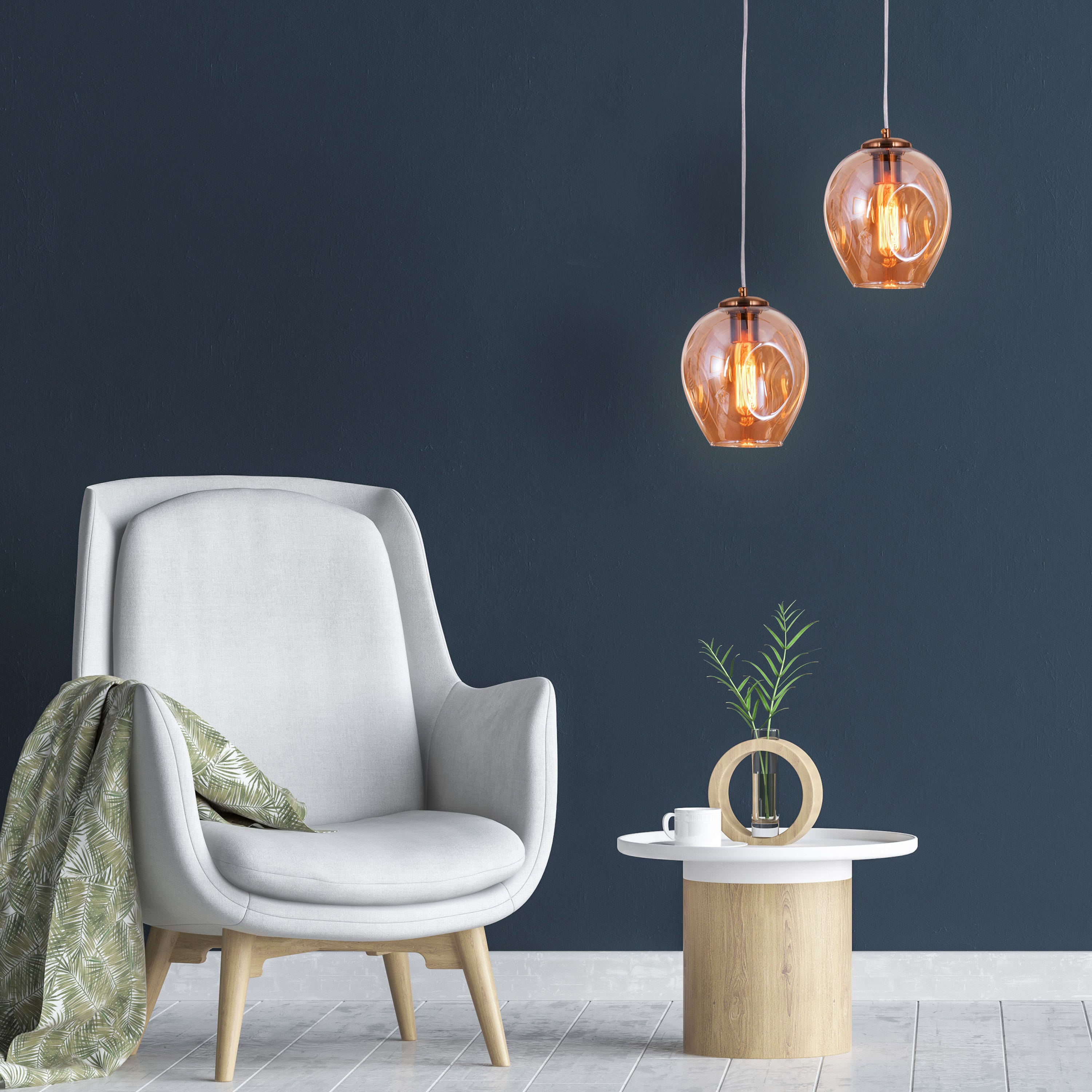 Thousand Stars Single (Amber) Glass Pendant Light
