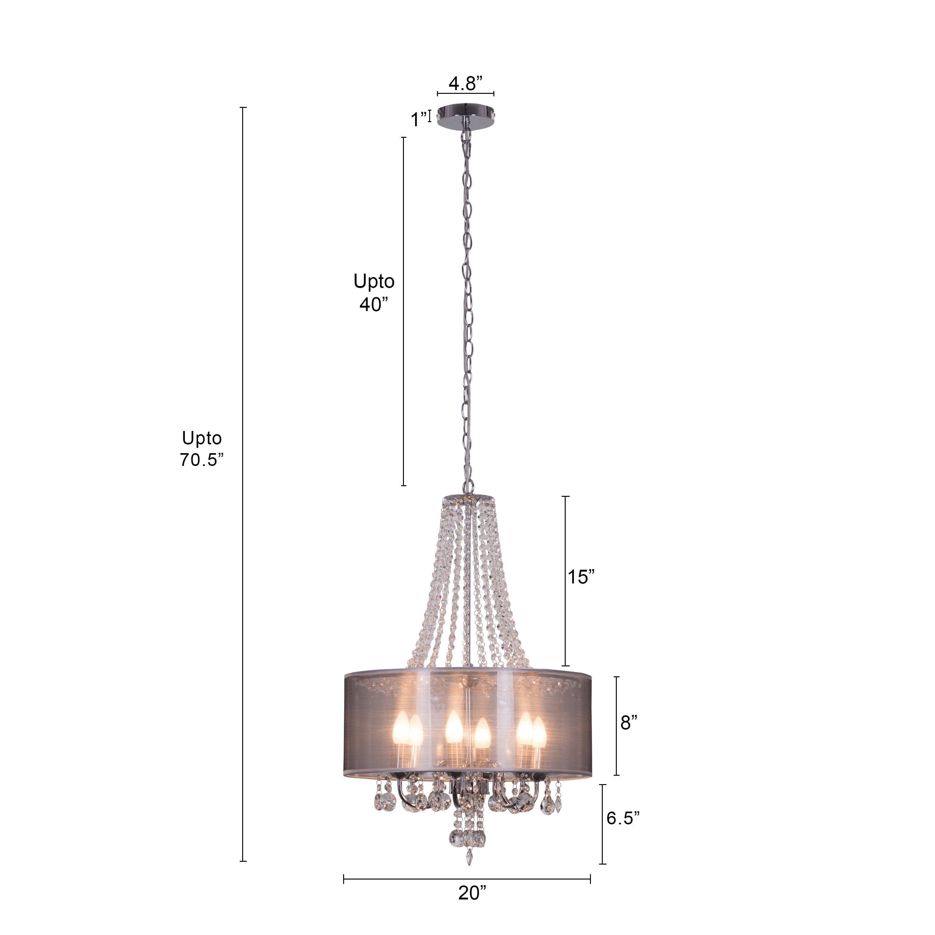 So In Love (Small, Chrome) Crystal Chandelier