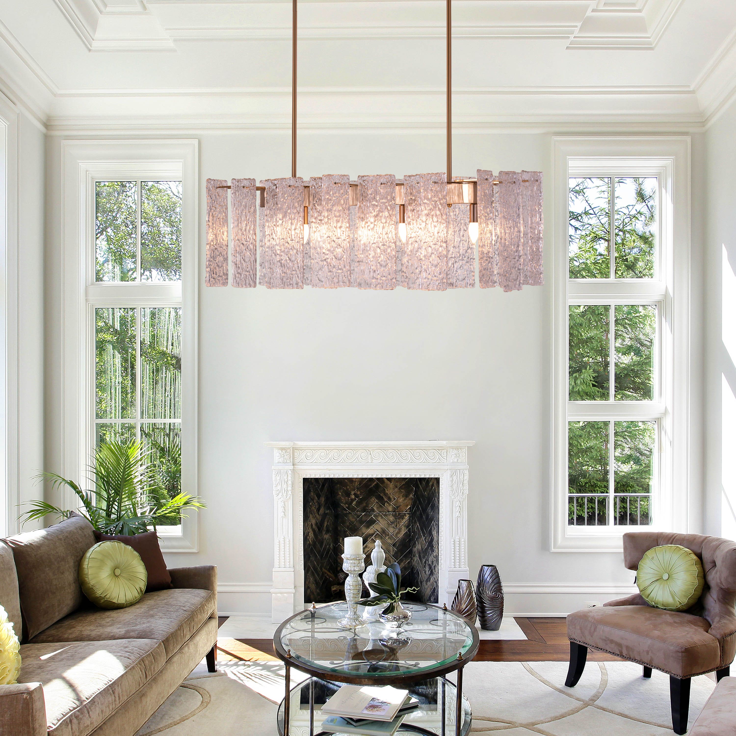 Vienna Waiting (Large, Gold) Glass Chandelier