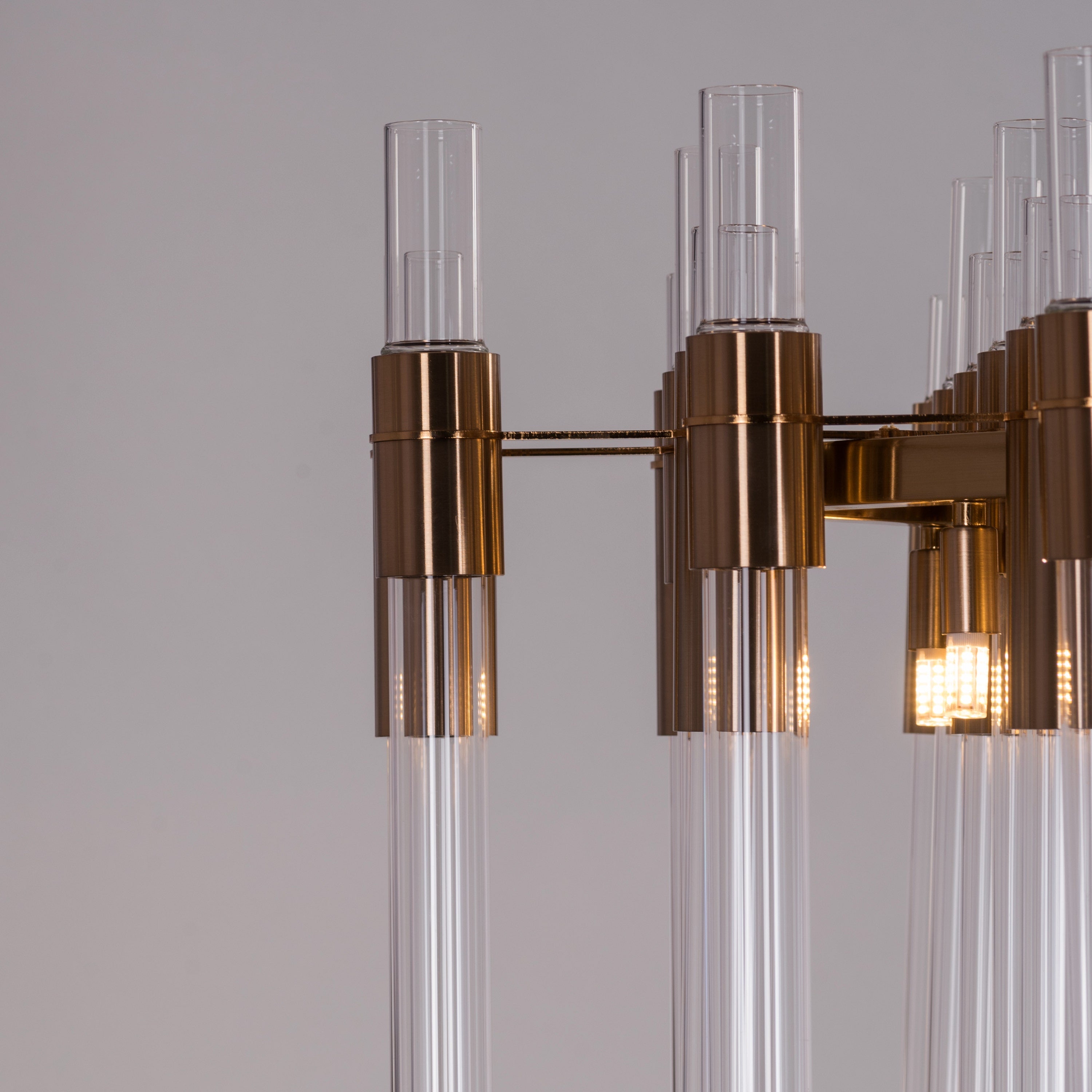 Married In Milan Grand (Large, Gold) Glass Tube Chandelier