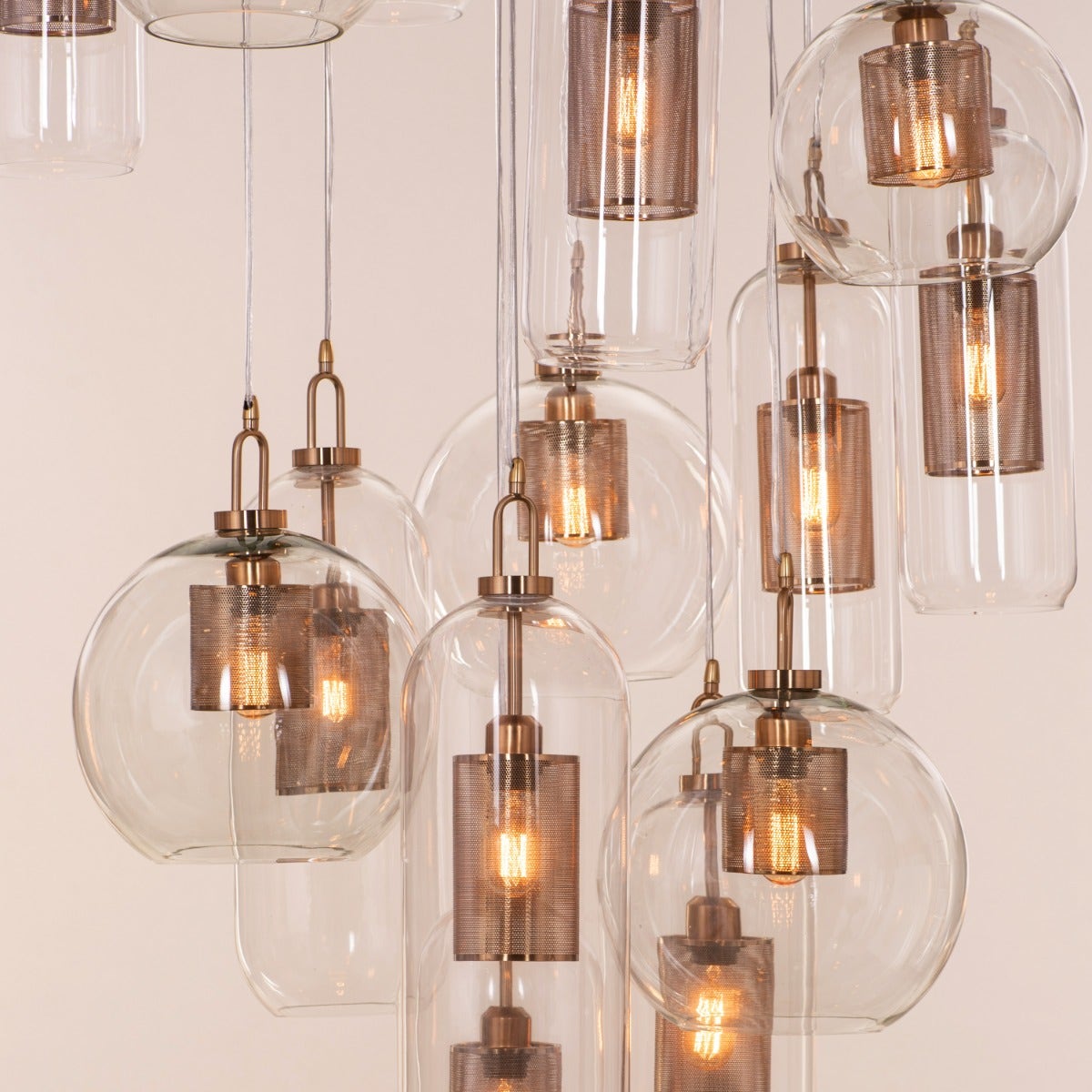 Star Of The Show (Large, Gold) Glass Chandelier