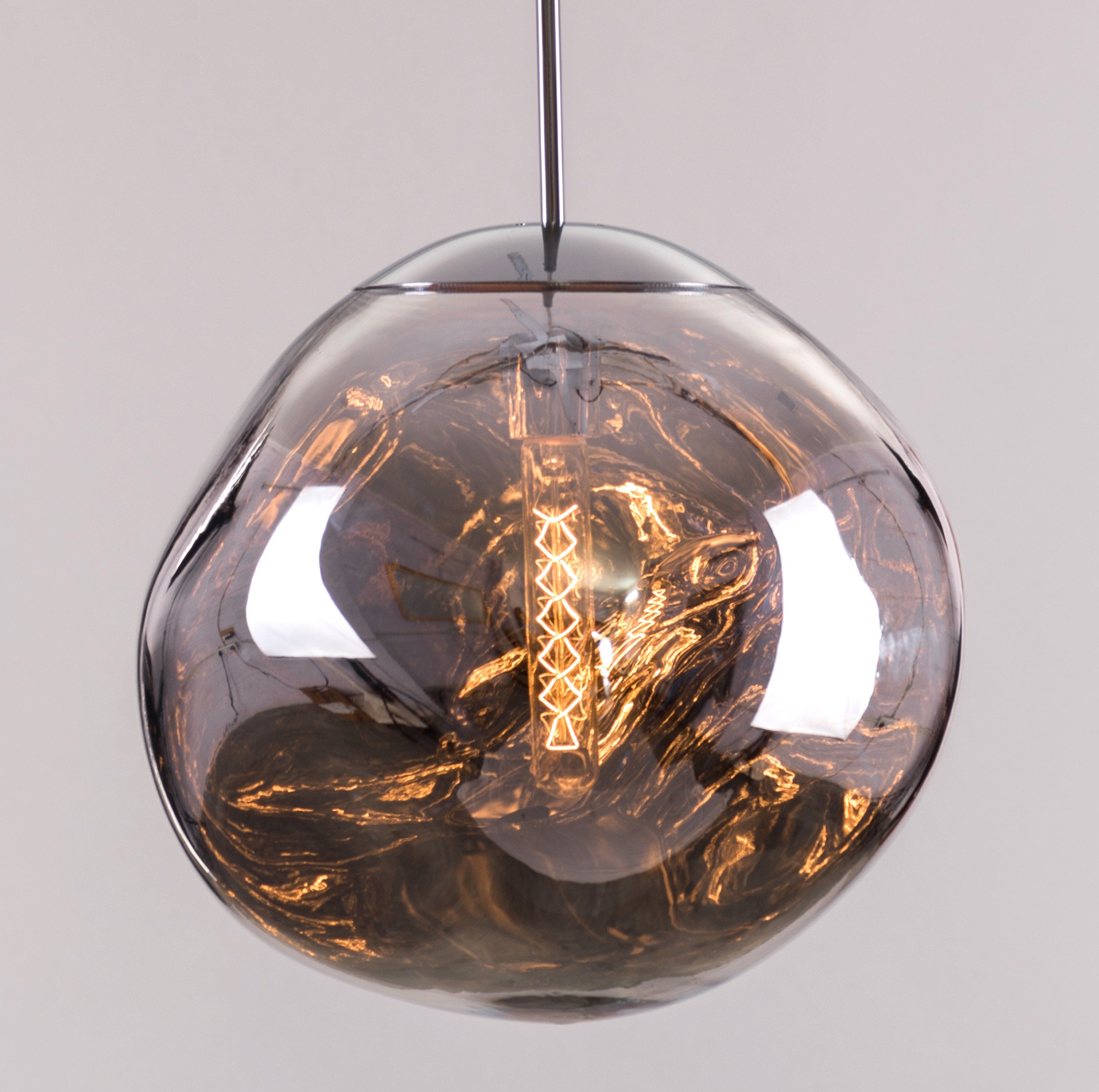 Ongoing Love (Large, Chrome, Smokey Grey) Glass Pendant Light