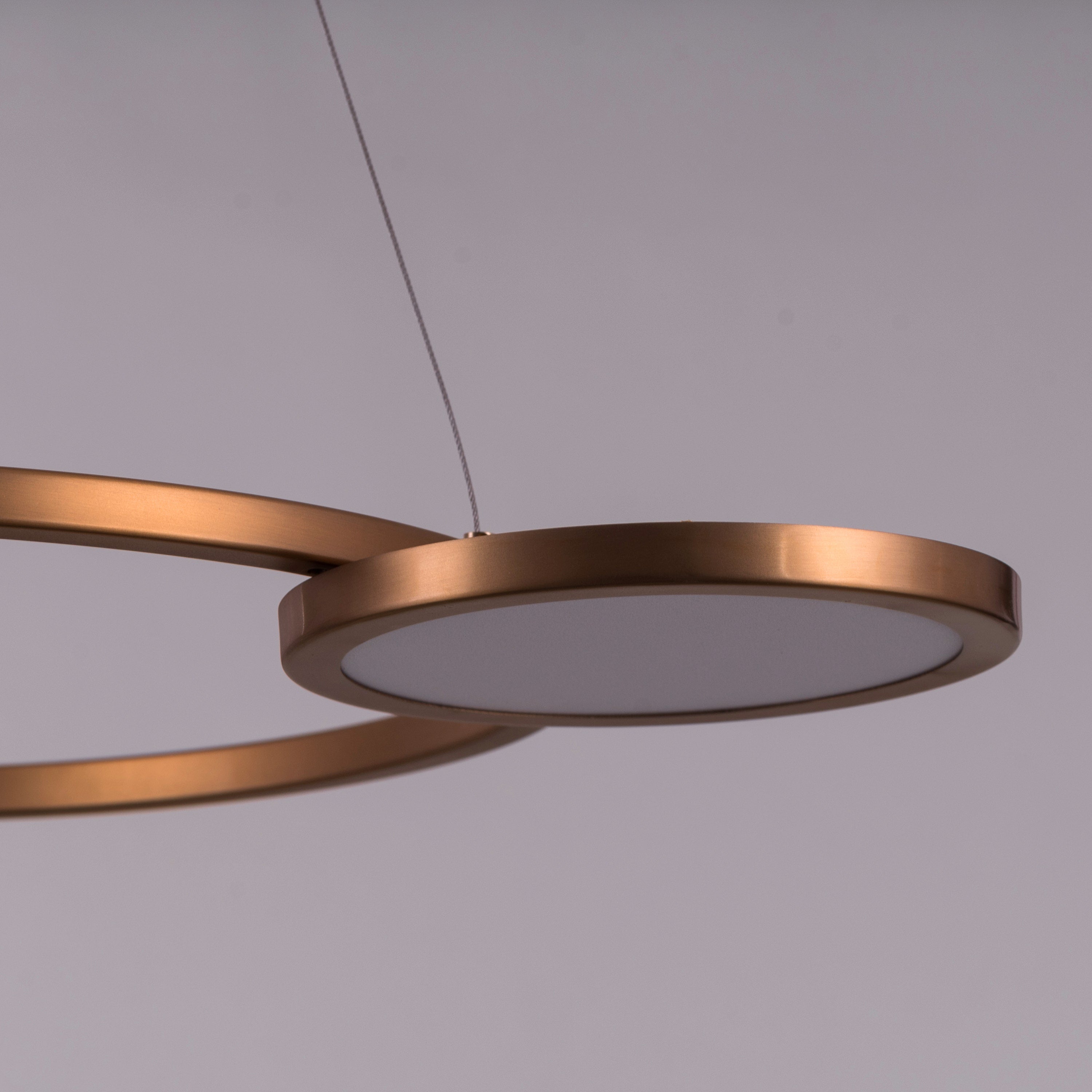 Glow & Hustle (Large, Gold, 3 Color Dimmable LED with Remote Control) Chandelier