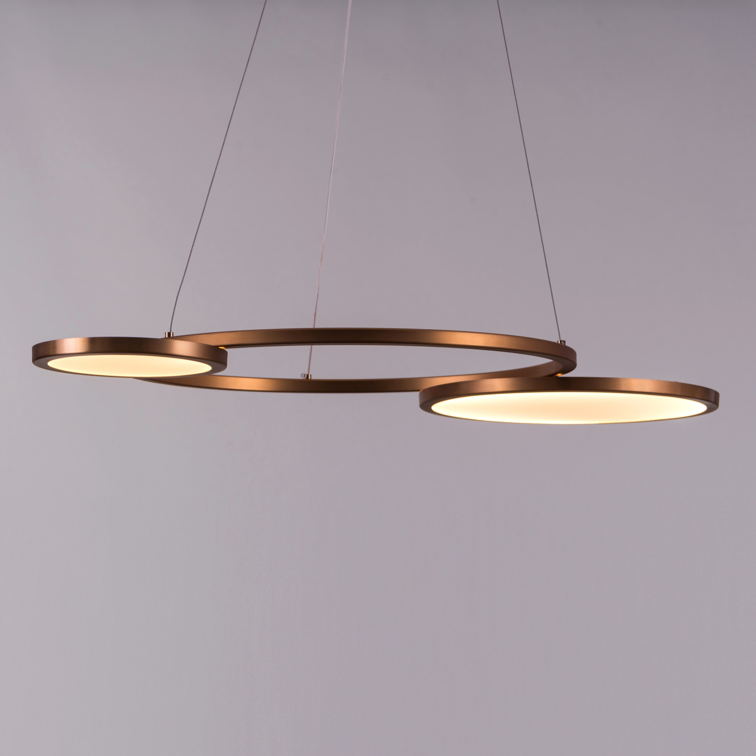 Glow & Hustle (Large, Gold, 3 Color Dimmable LED with Remote Control) Chandelier