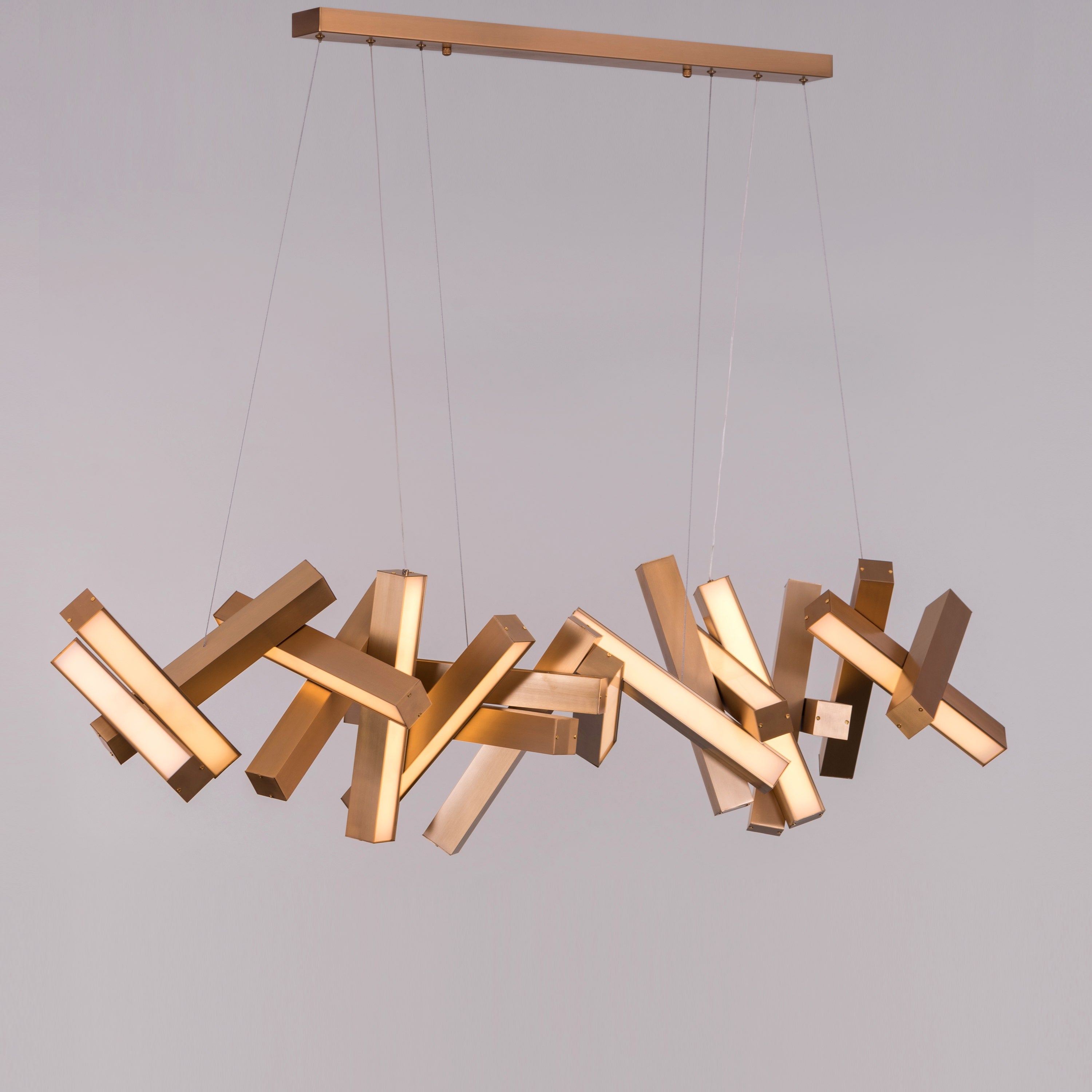 Glow Miles (Large, Gold, Dimmable LED with Remote Control) Chandelier