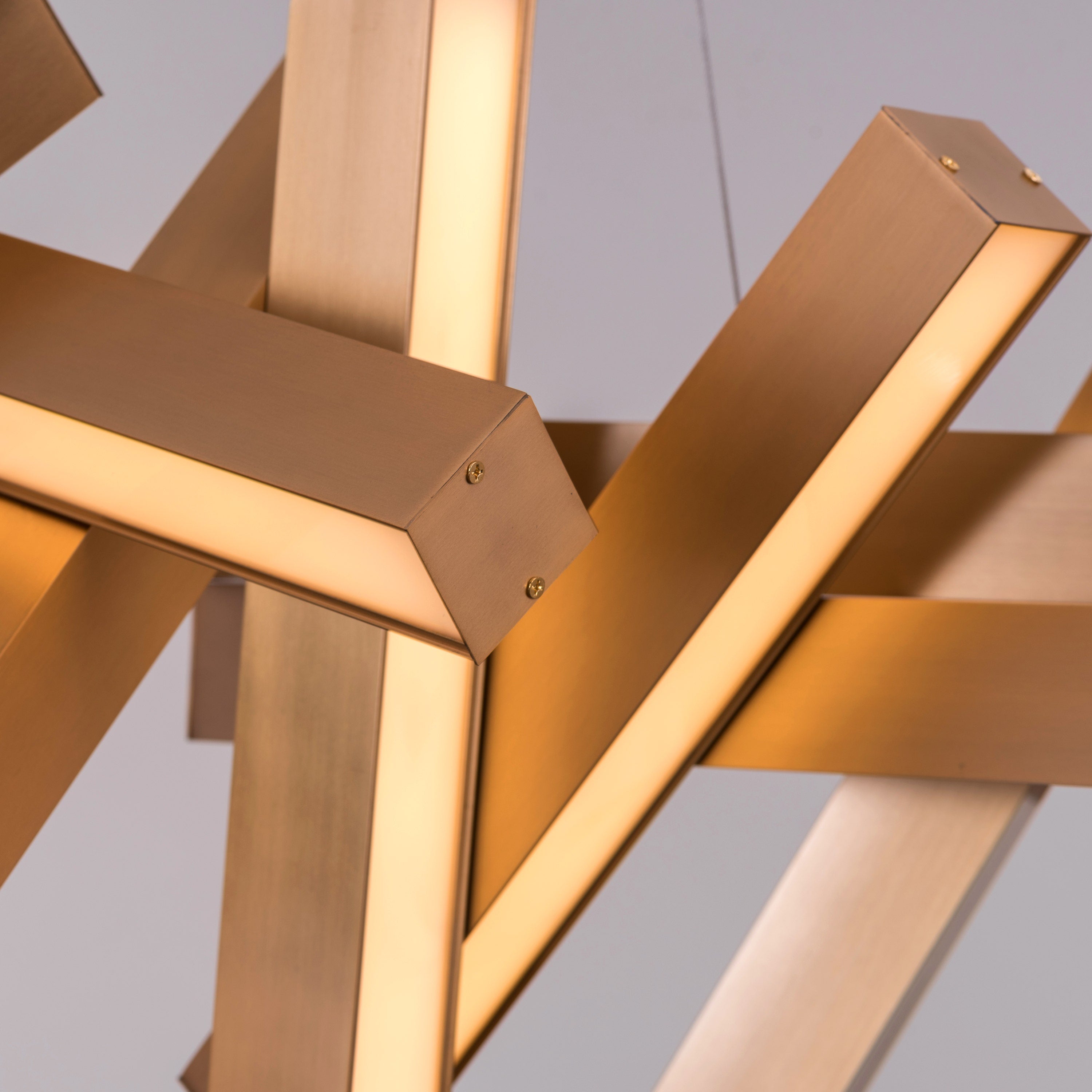 Glow Miles (Large, Gold, Dimmable LED with Remote Control) Chandelier