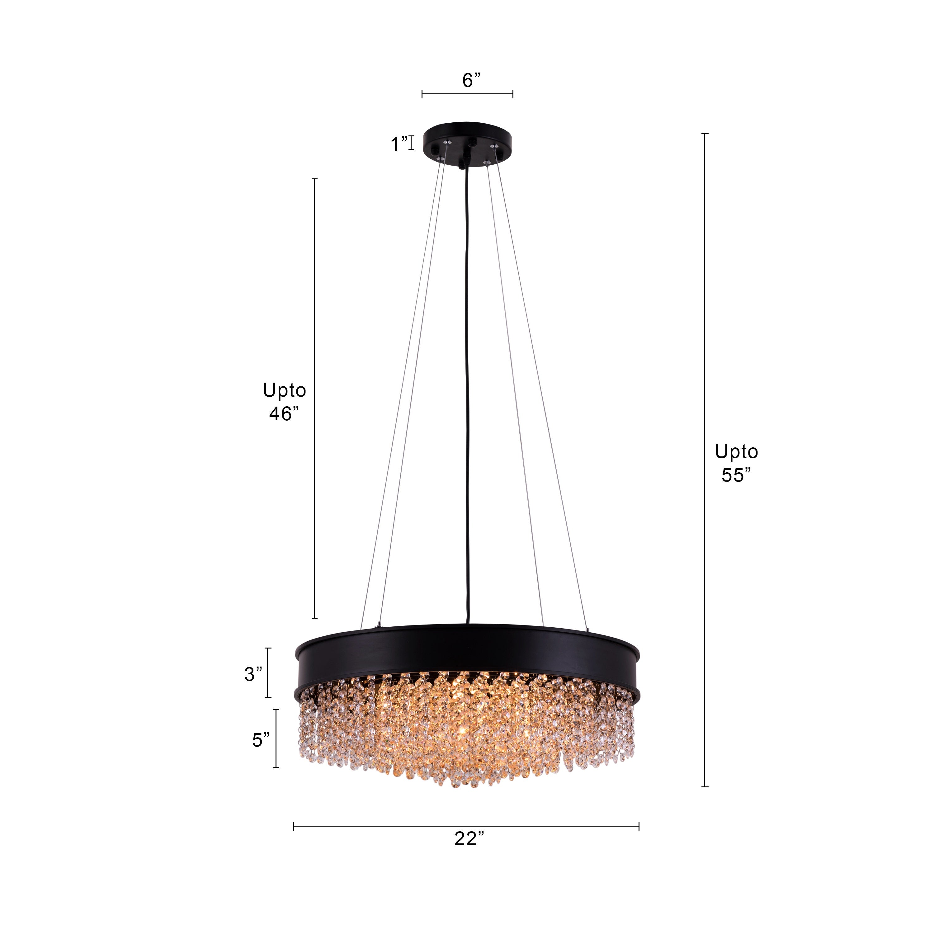 Black Tie (Large) Crystal Chandelier