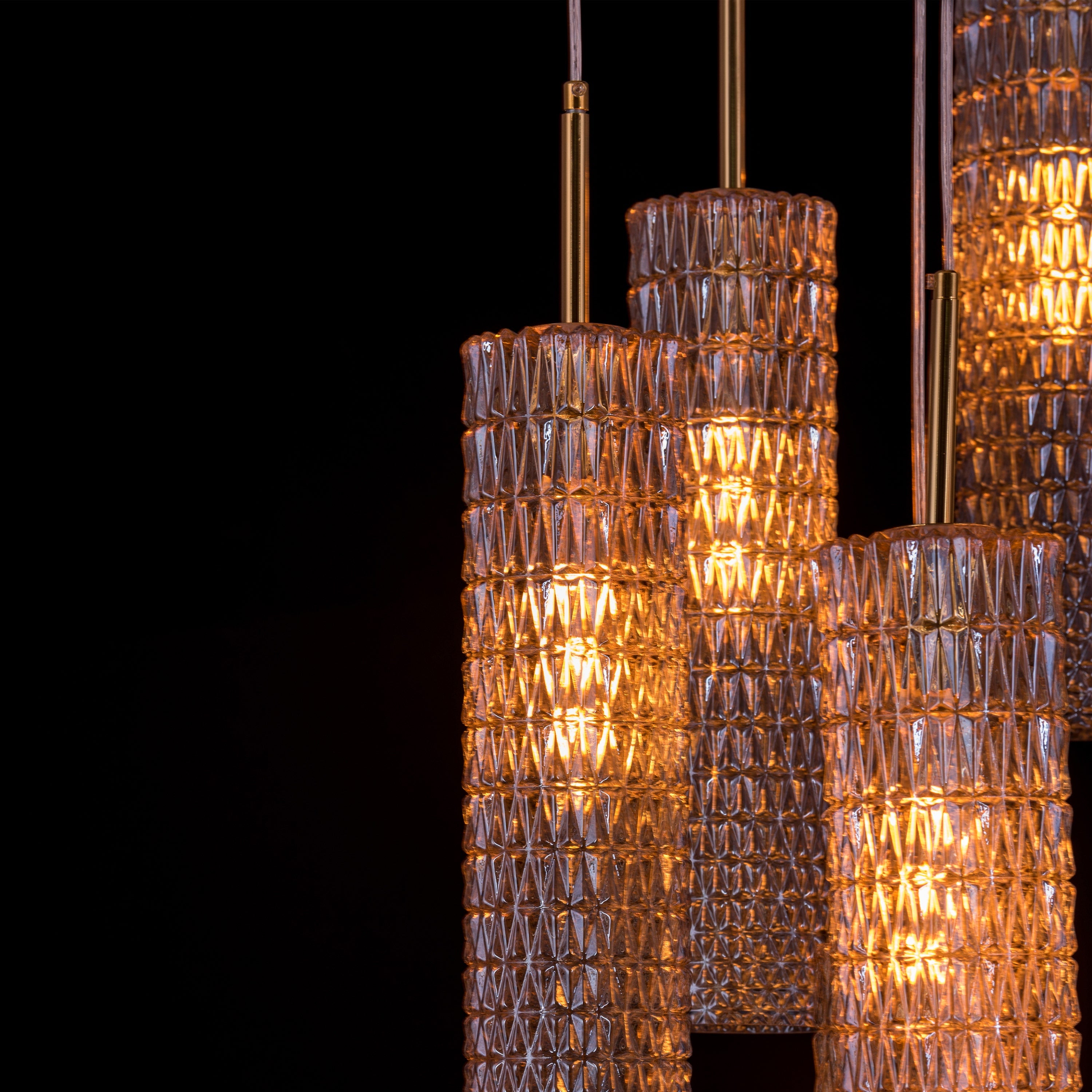 Let It Snow (Large, Gold) Champagne Glass Double Height Chandelier