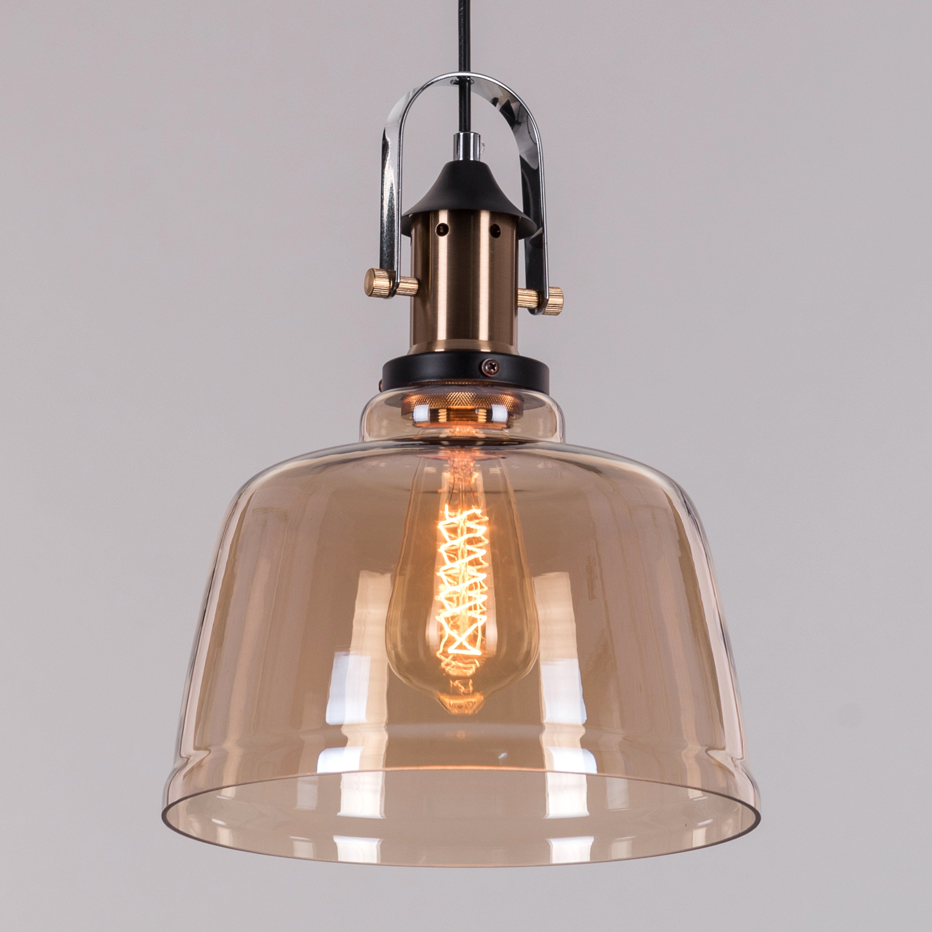Glassy Eyed (Amber) Glass Pendant Light