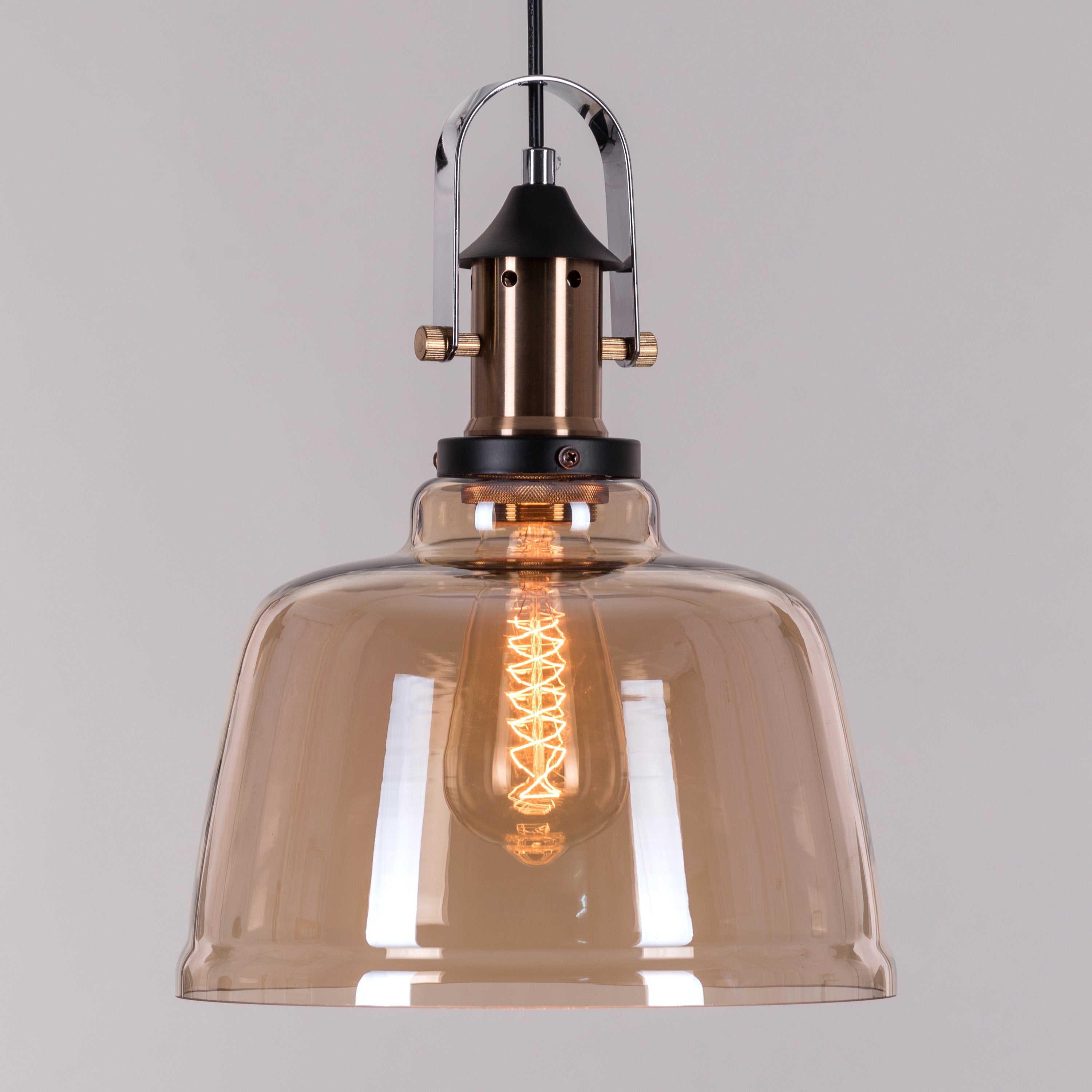 Glassy Eyed (Amber) Glass Pendant Light
