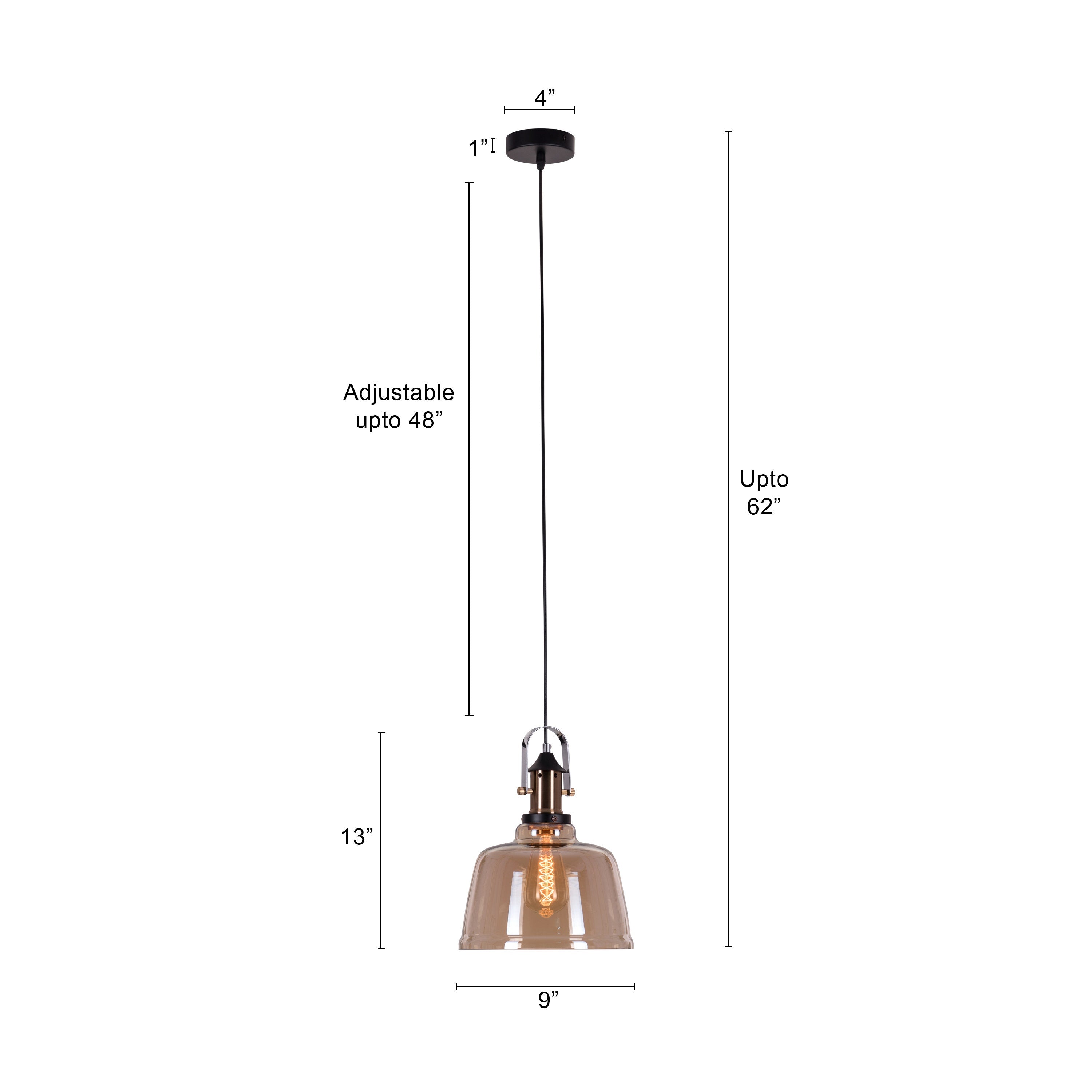 Glassy Eyed (Amber) Glass Pendant Light