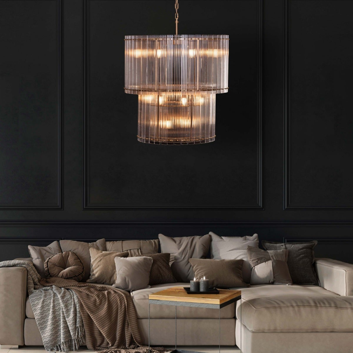 Take Me To The Hamptons (Large, Round, Gold) Chandelier
