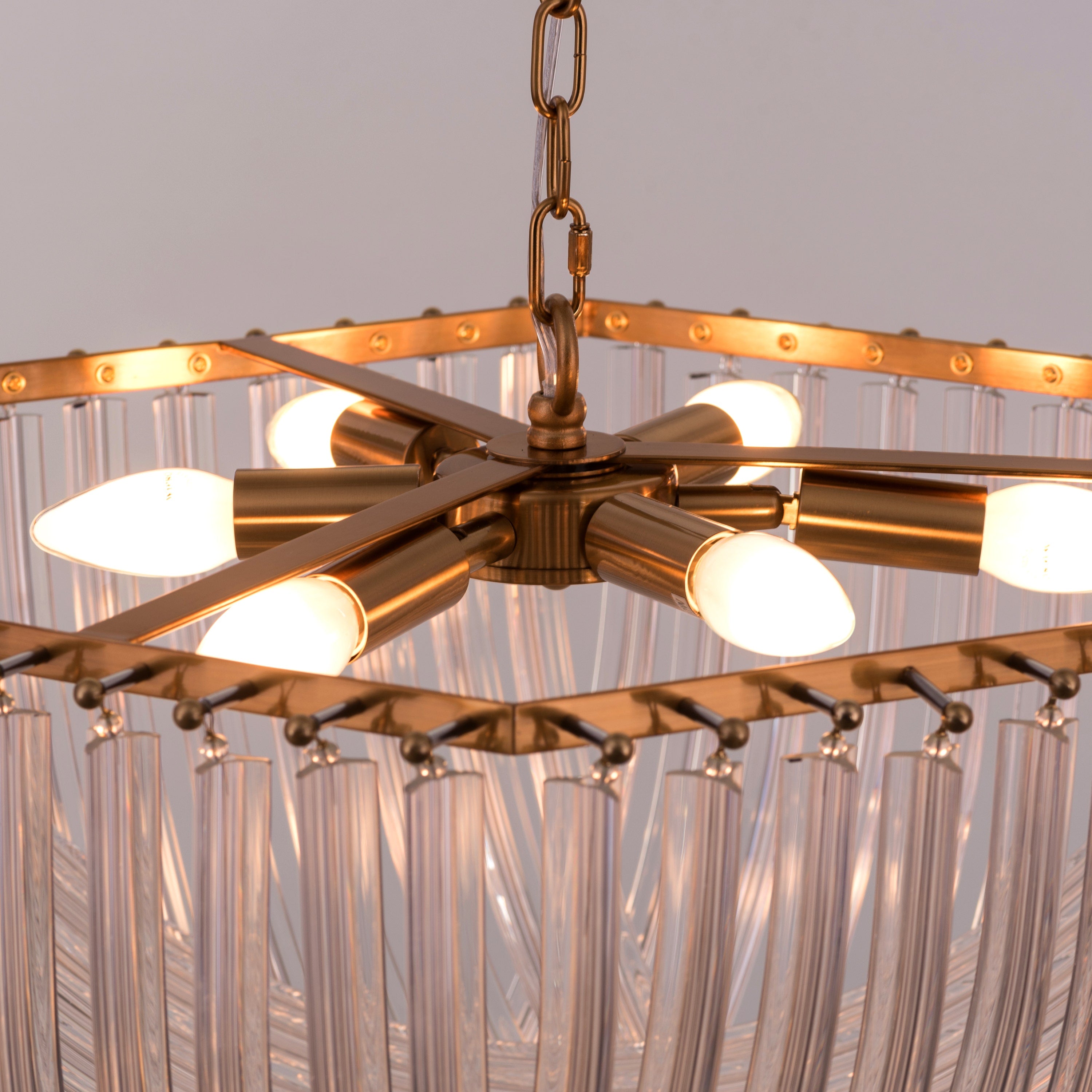 Golden Gaze (Small, Gold) Fiber Glass Chandelier