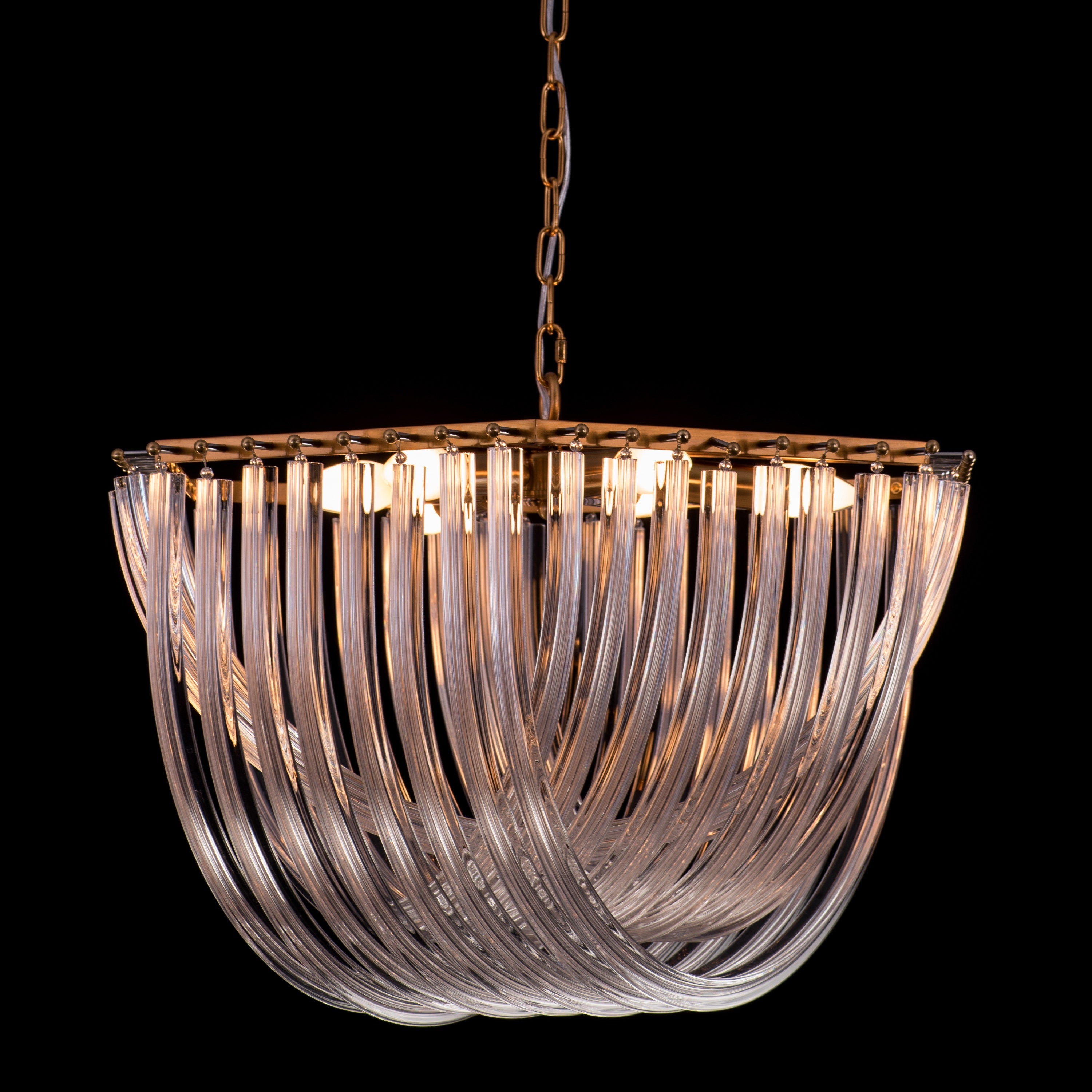 Golden Gaze (Small, Gold) Fiber Glass Chandelier