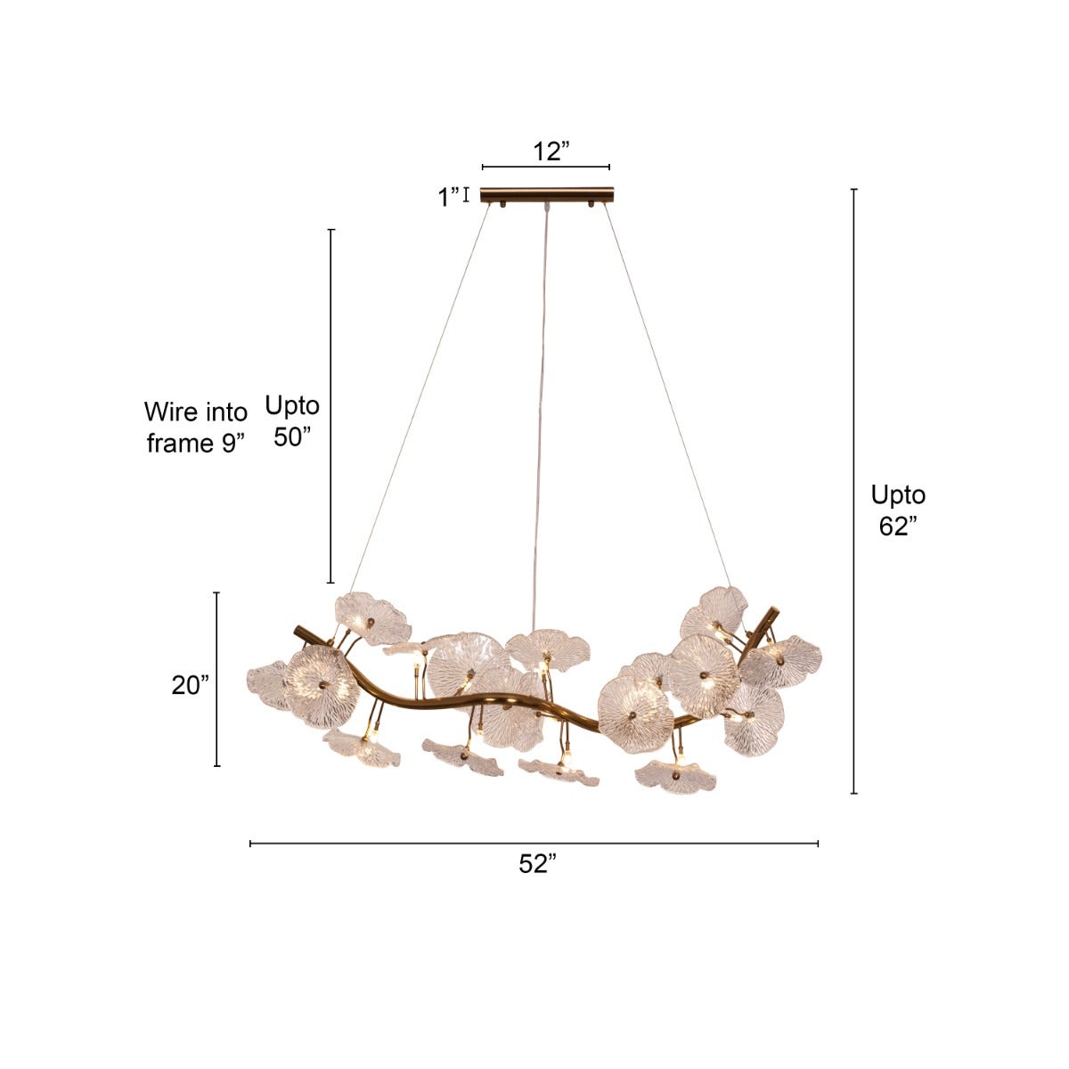 Written In The Stars (Small, Matte Gold) Tree Branch Chandelier