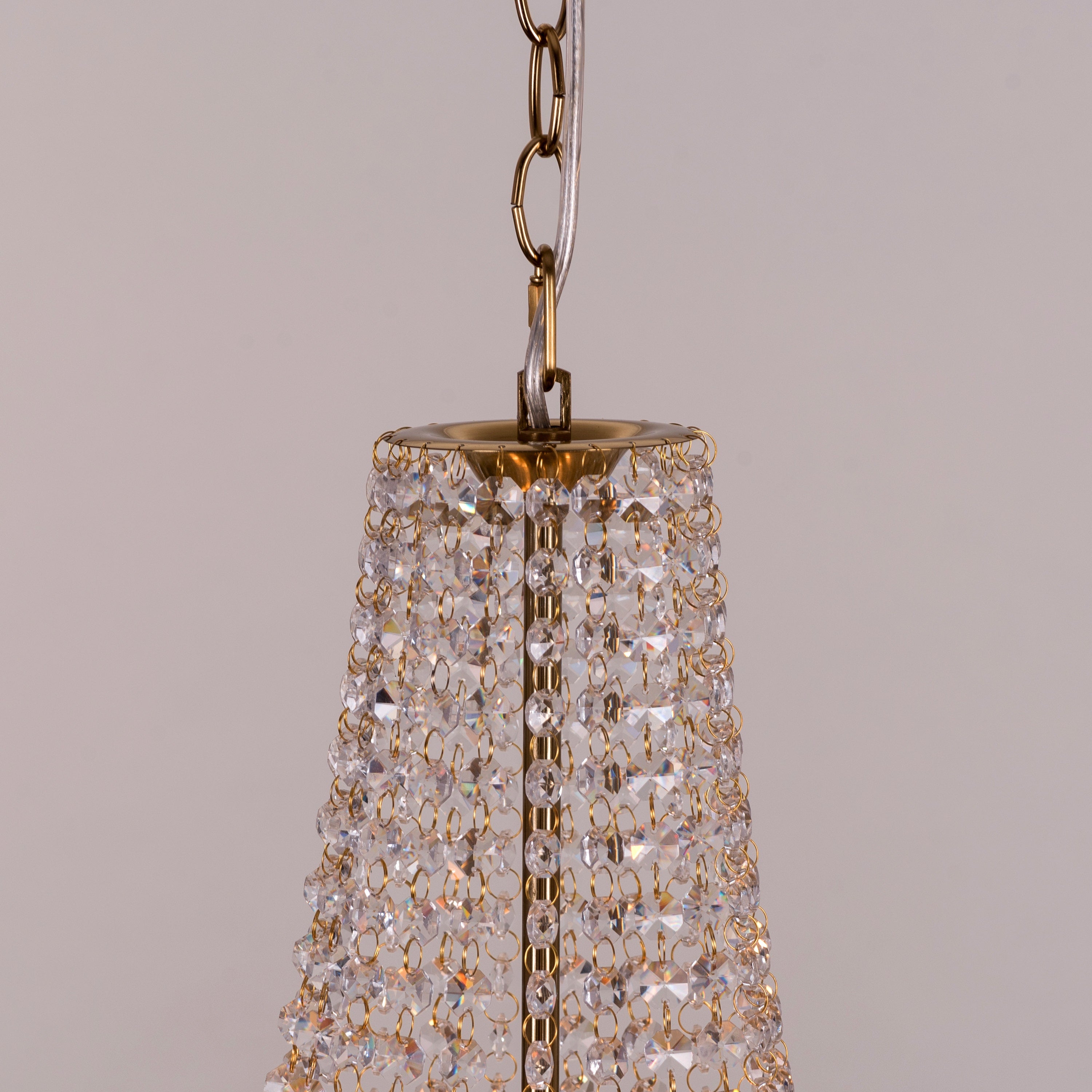 So In Love (Small, Gold) Crystal Chandelier