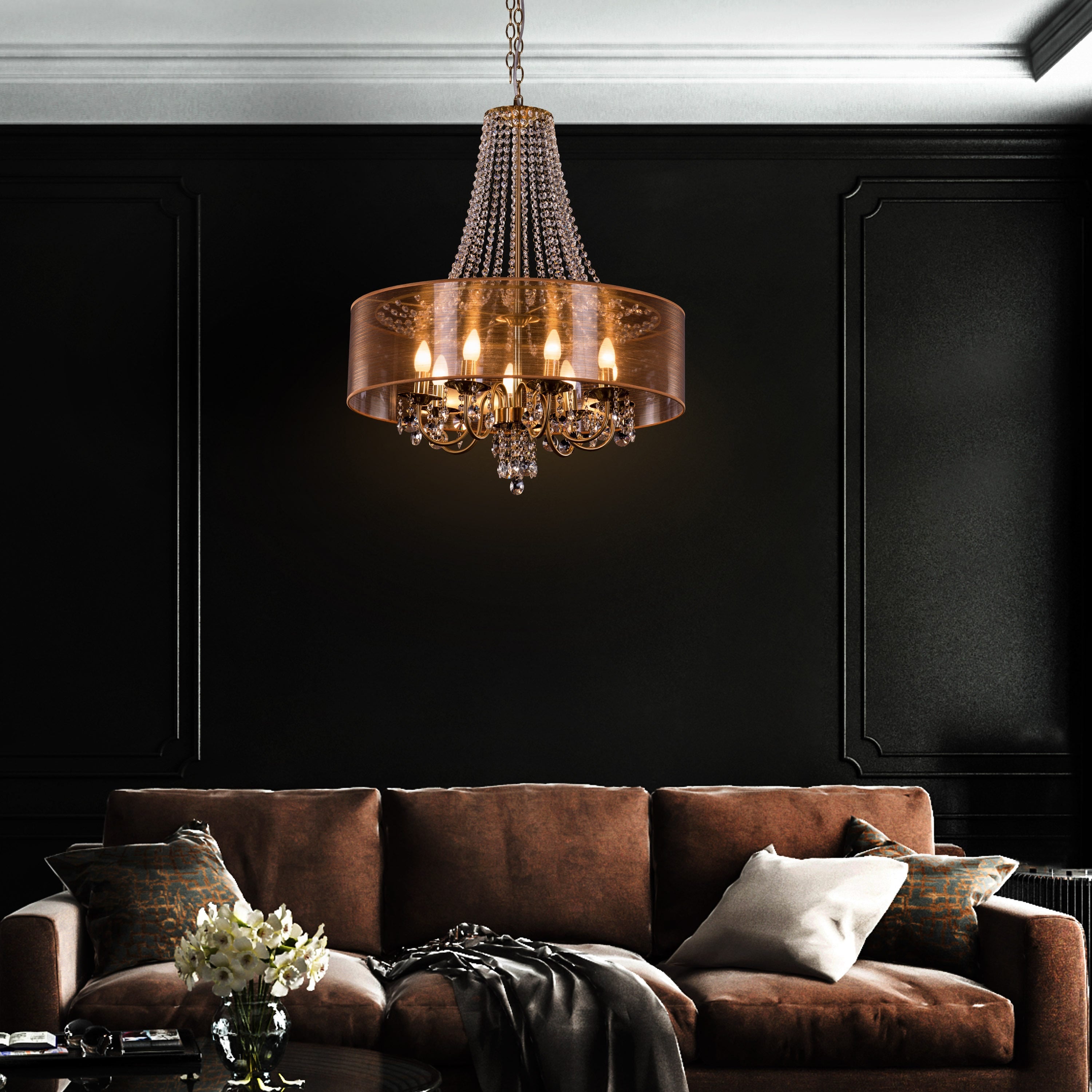 So In Love (Large, Gold) Crystal Chandelier