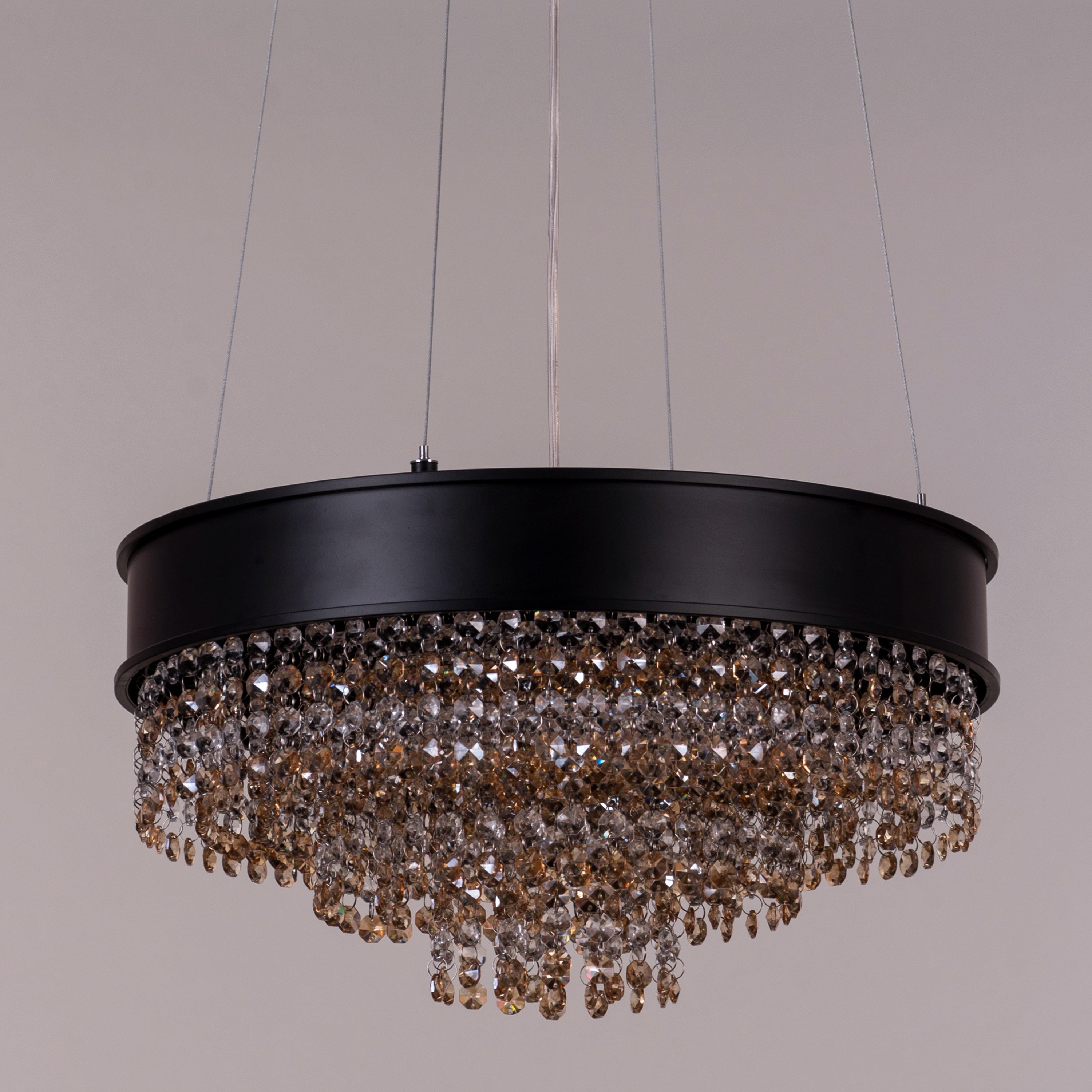 Black Tie (Small, Gold) Crystal Chandelier