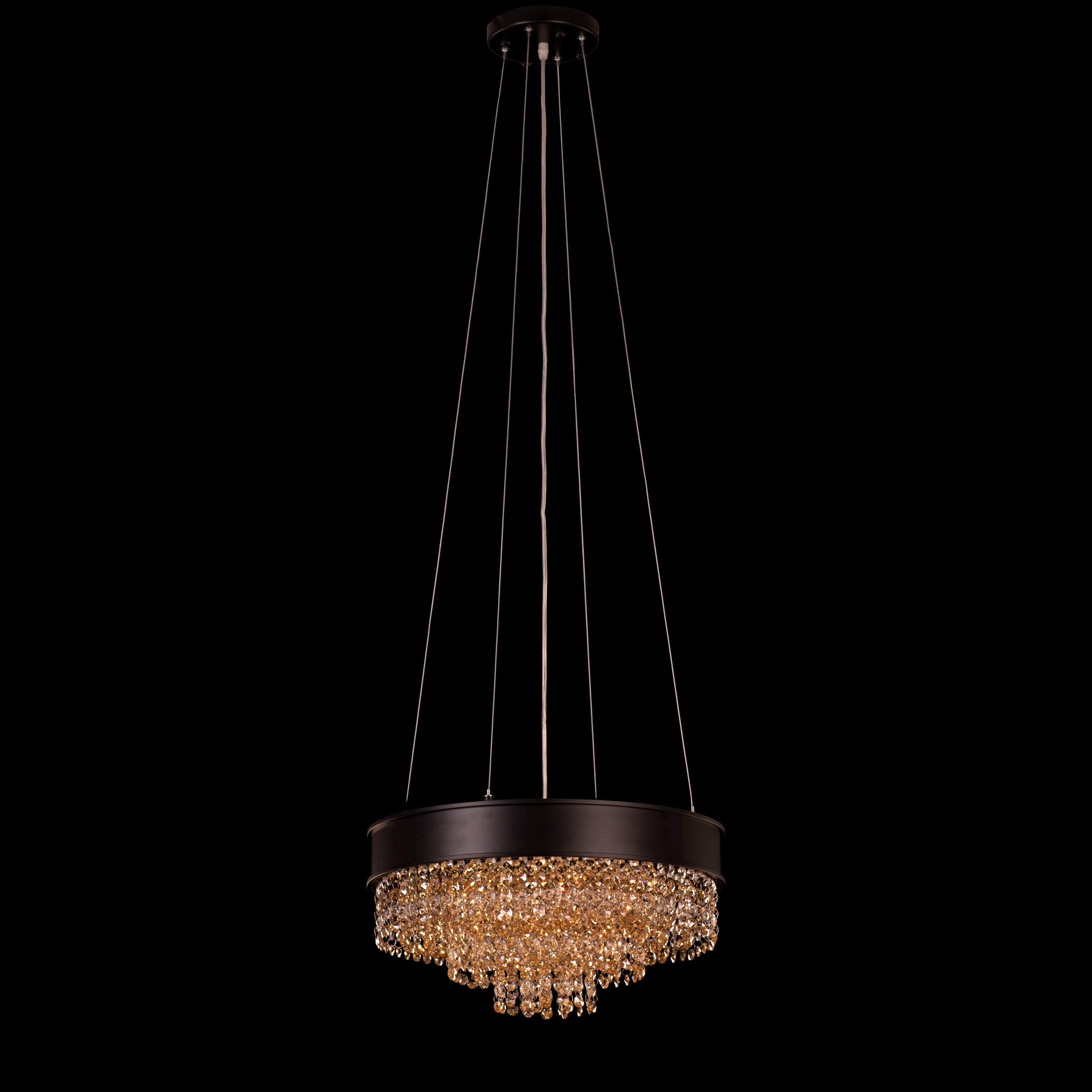 Black Tie (Small, Gold) Crystal Chandelier