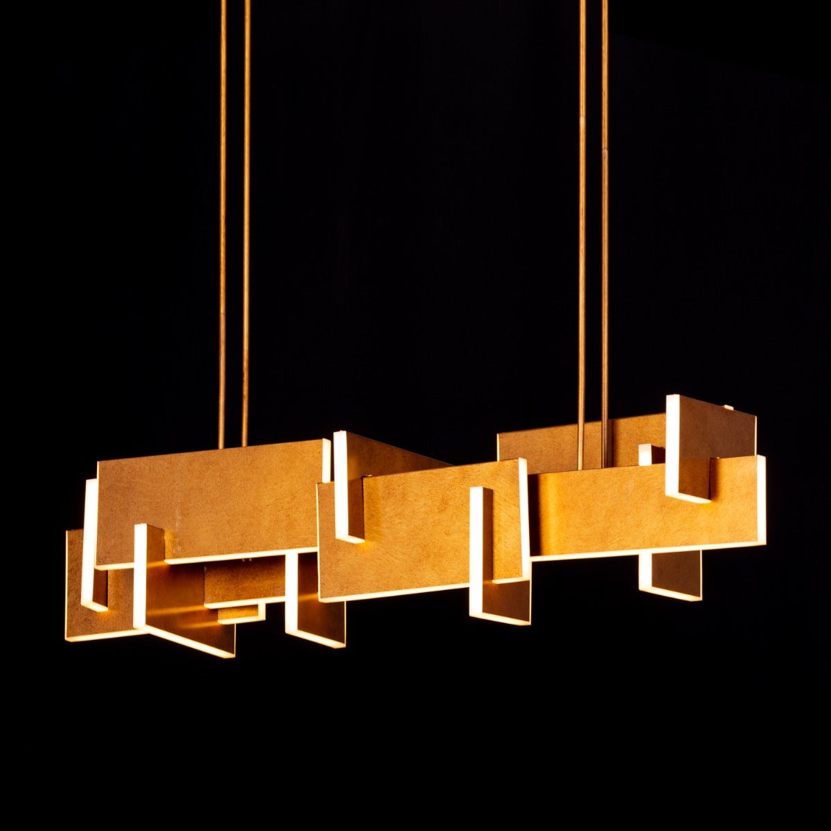 Fires Of Heaven (Large, Grunge Gold, 3 Color Dimmable LED with Remote Control) Chandelier