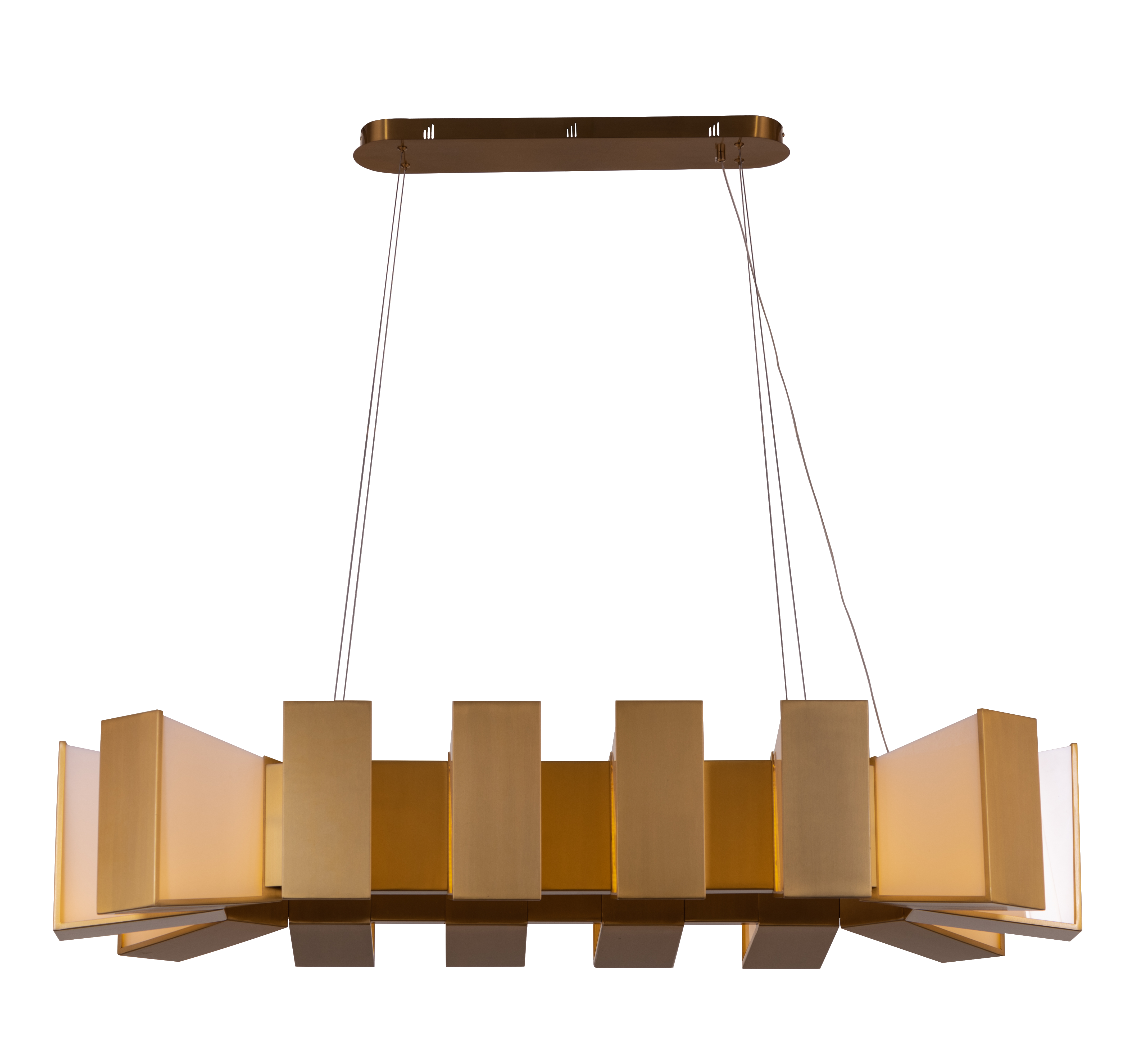 Daydreamer (Large, Oval, Gold, 3 Color Dimmable LED with Remote Control) Chandelier