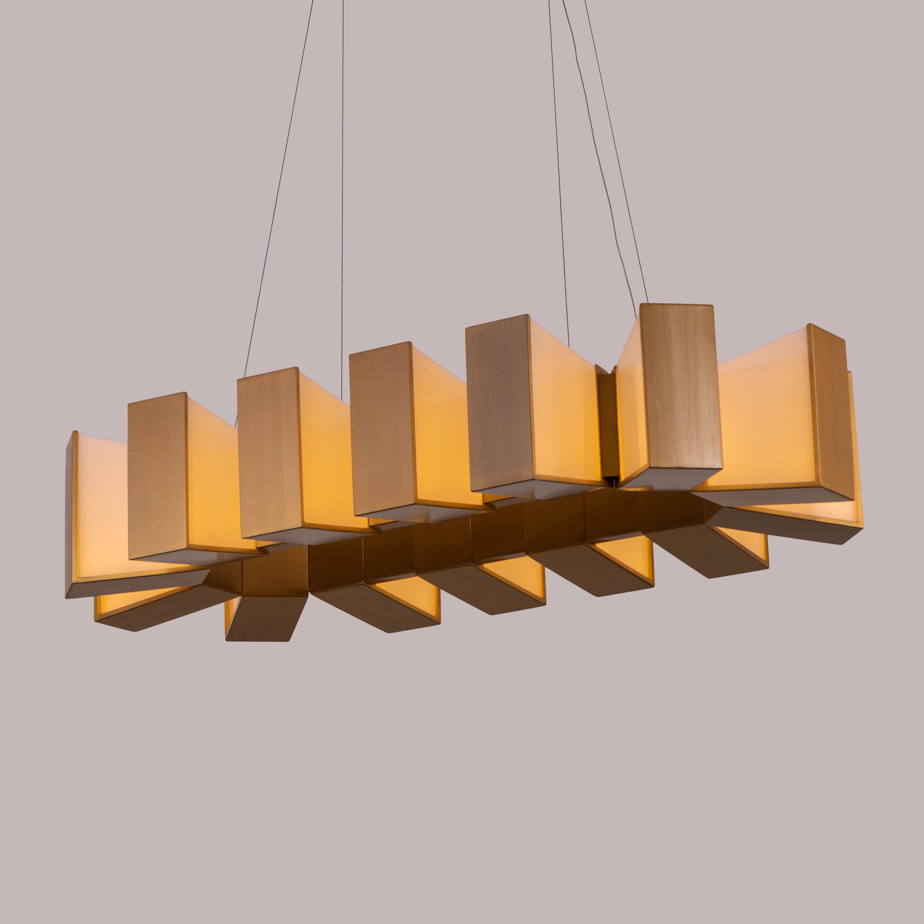 Daydreamer (Large, Oval, Gold, 3 Color Dimmable LED with Remote Control) Chandelier