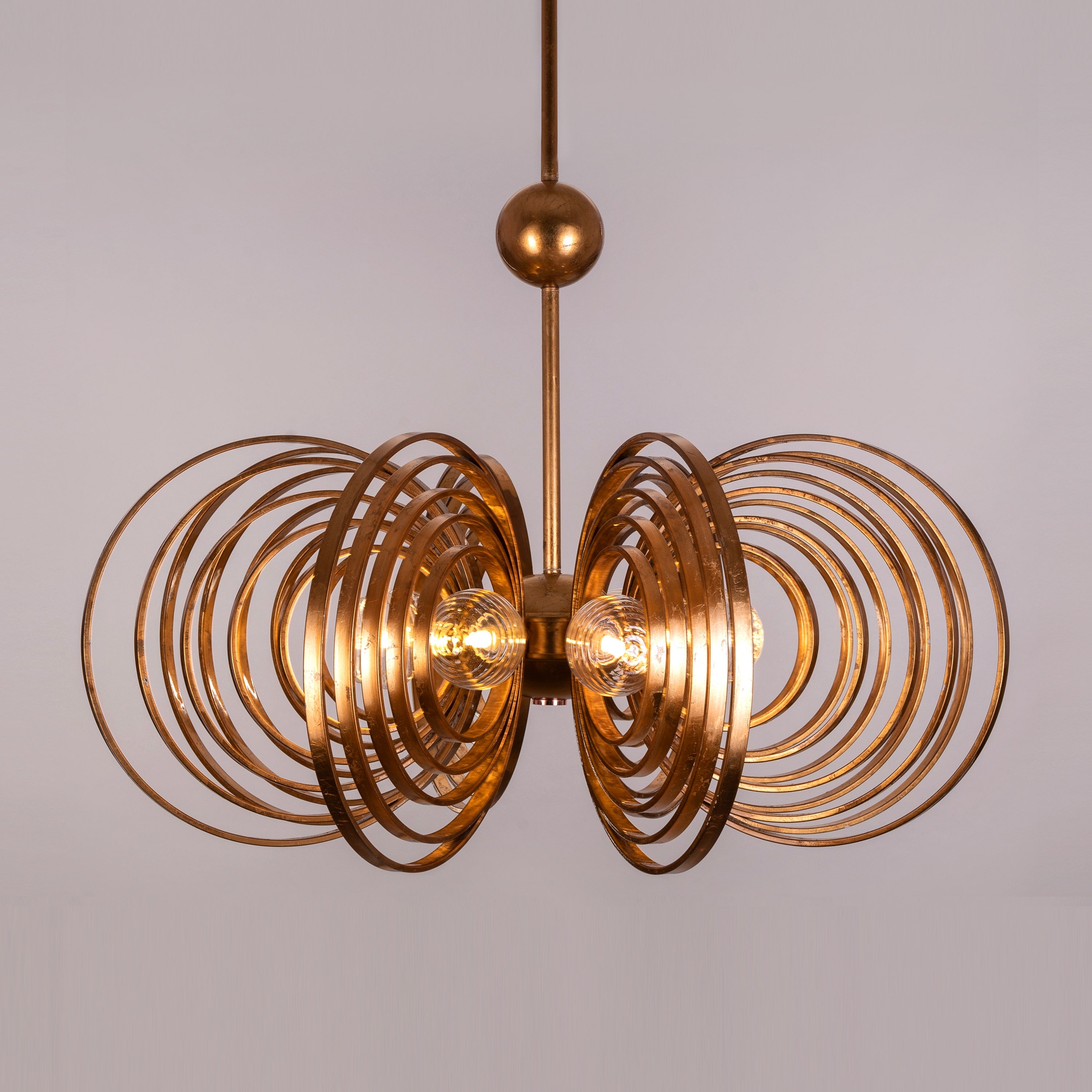 Time To Shine (Large, Antique Gold Foil Gilded) Chandelier