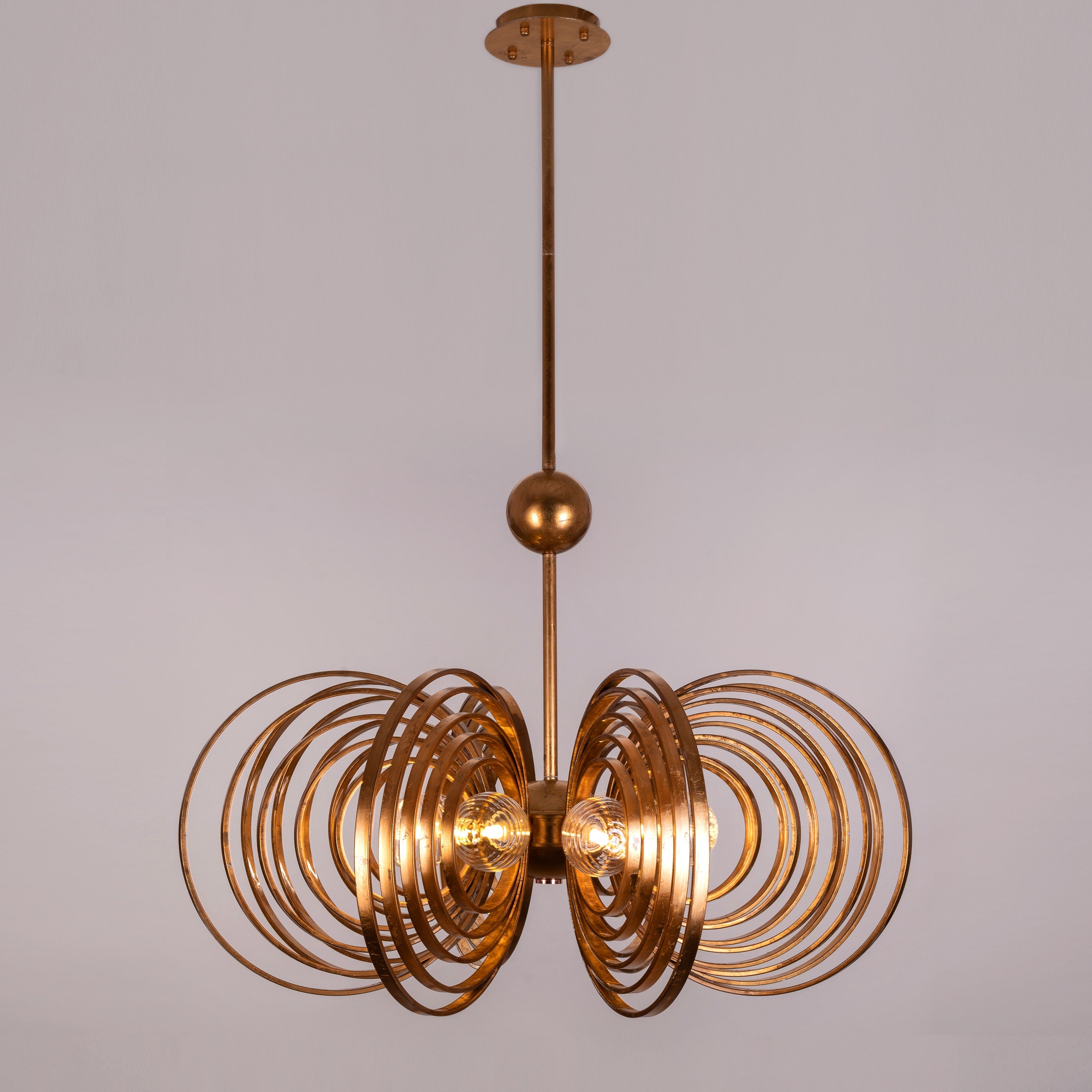 Time To Shine (Large, Antique Gold Foil Gilded) Chandelier