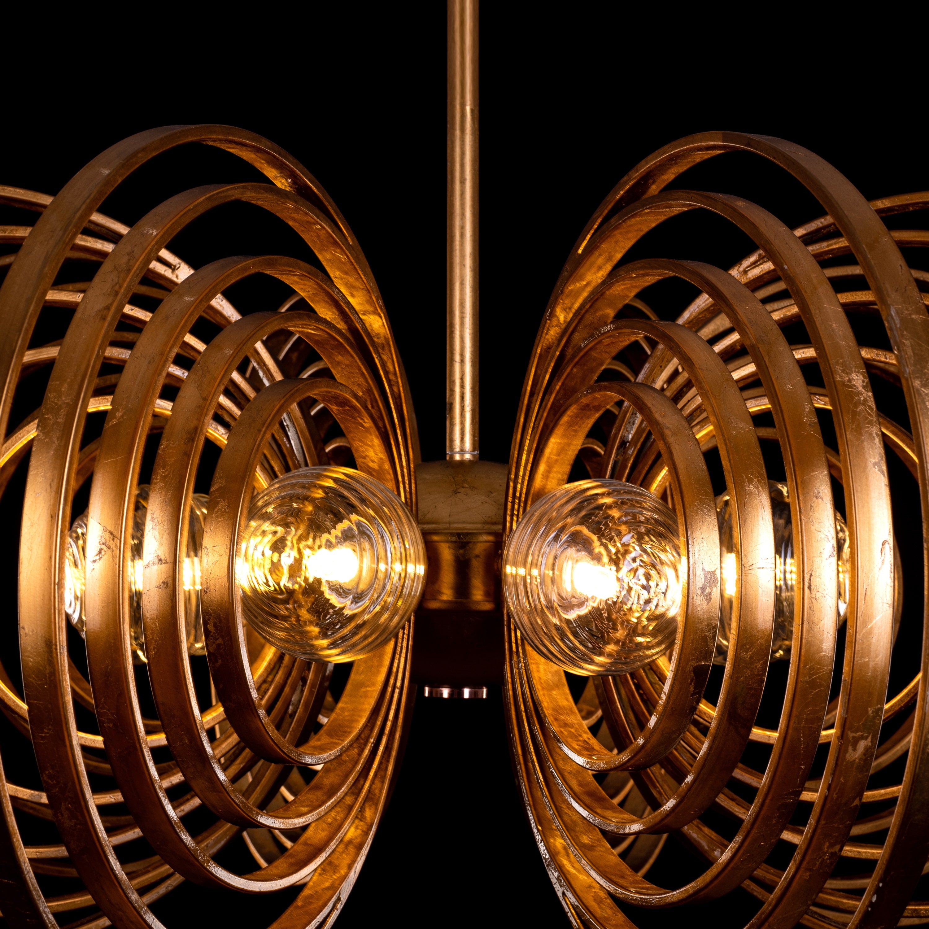 Time To Shine (Large, Antique Gold Foil Gilded) Chandelier