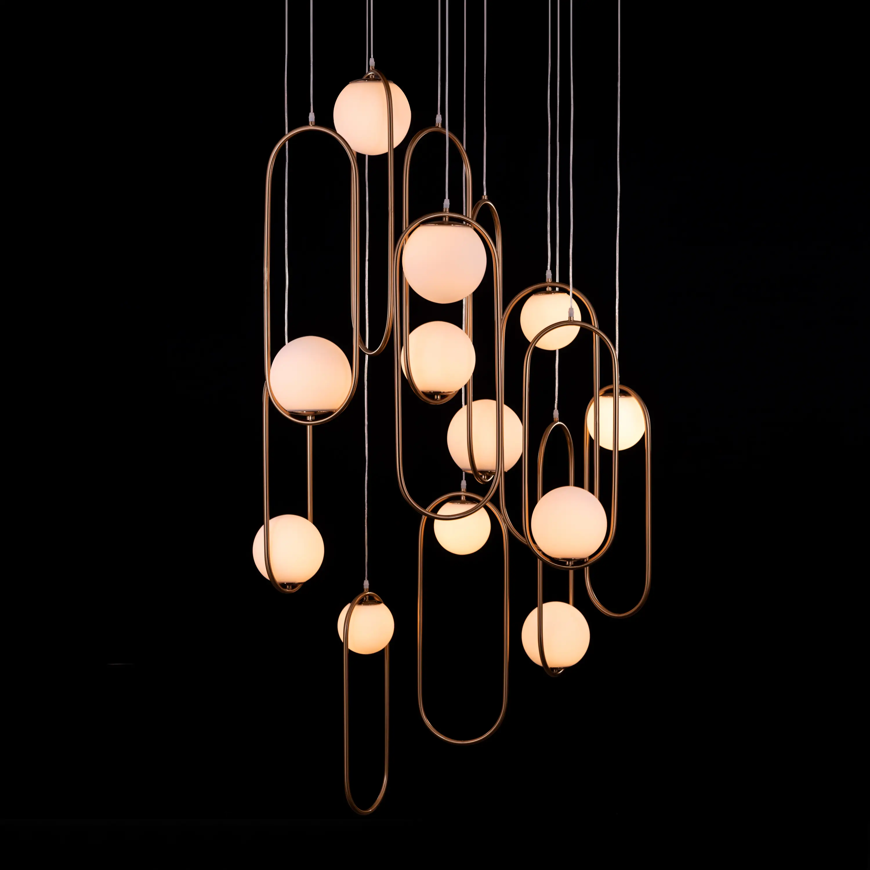 April In Paris (Large, Gold) Double Height Chandelier