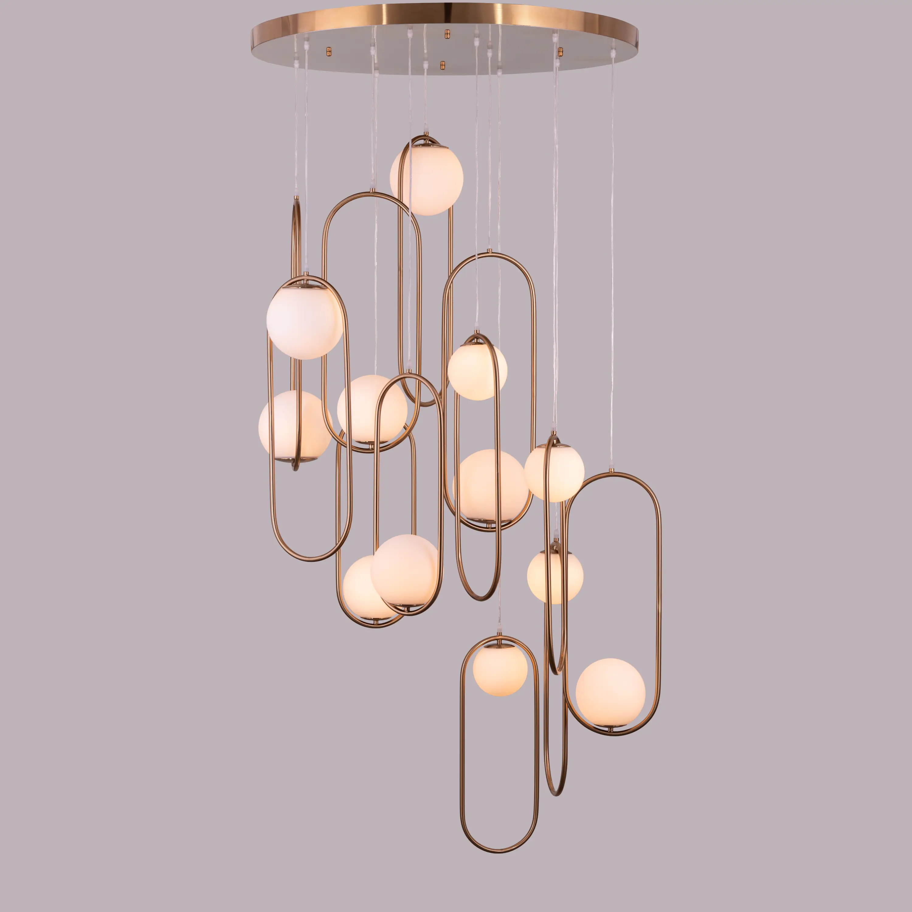 April In Paris (Large, Gold) Double Height Chandelier