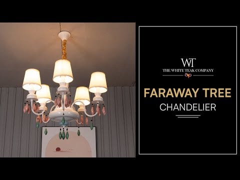 Faraway Tree (Medium, White) Ceramic Chandelier