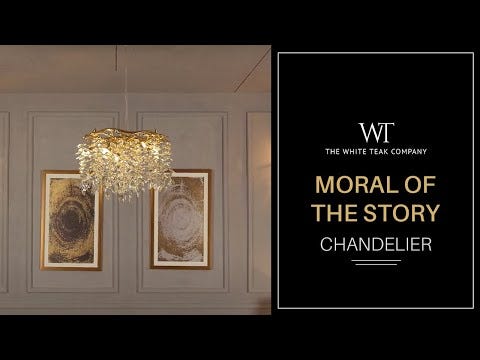 Moral Of The Story (Small, Gold) Tree Branch Crystal Chandelier