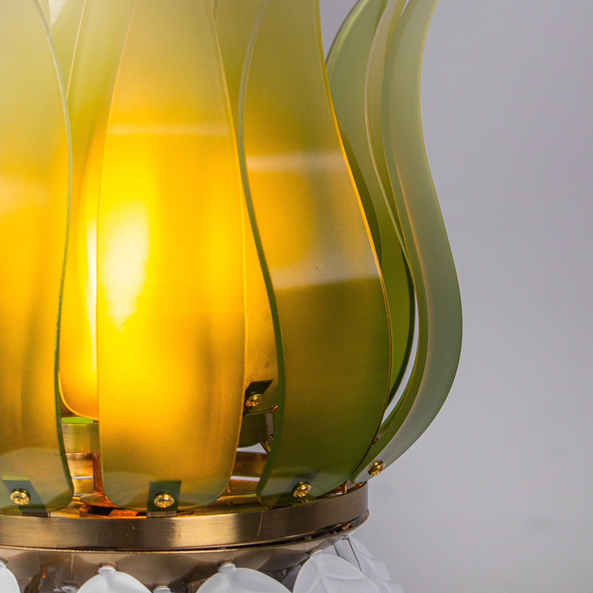 Konoha Whisper (Grey, Green & Amber) Gradient Floor Lamp