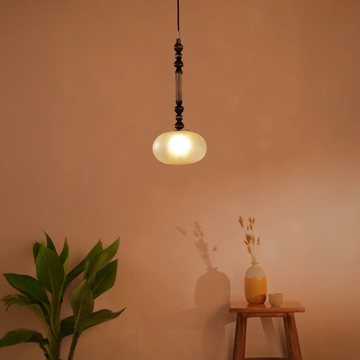 Suspended Poetry Pendant Light Handmade By Yaahvi